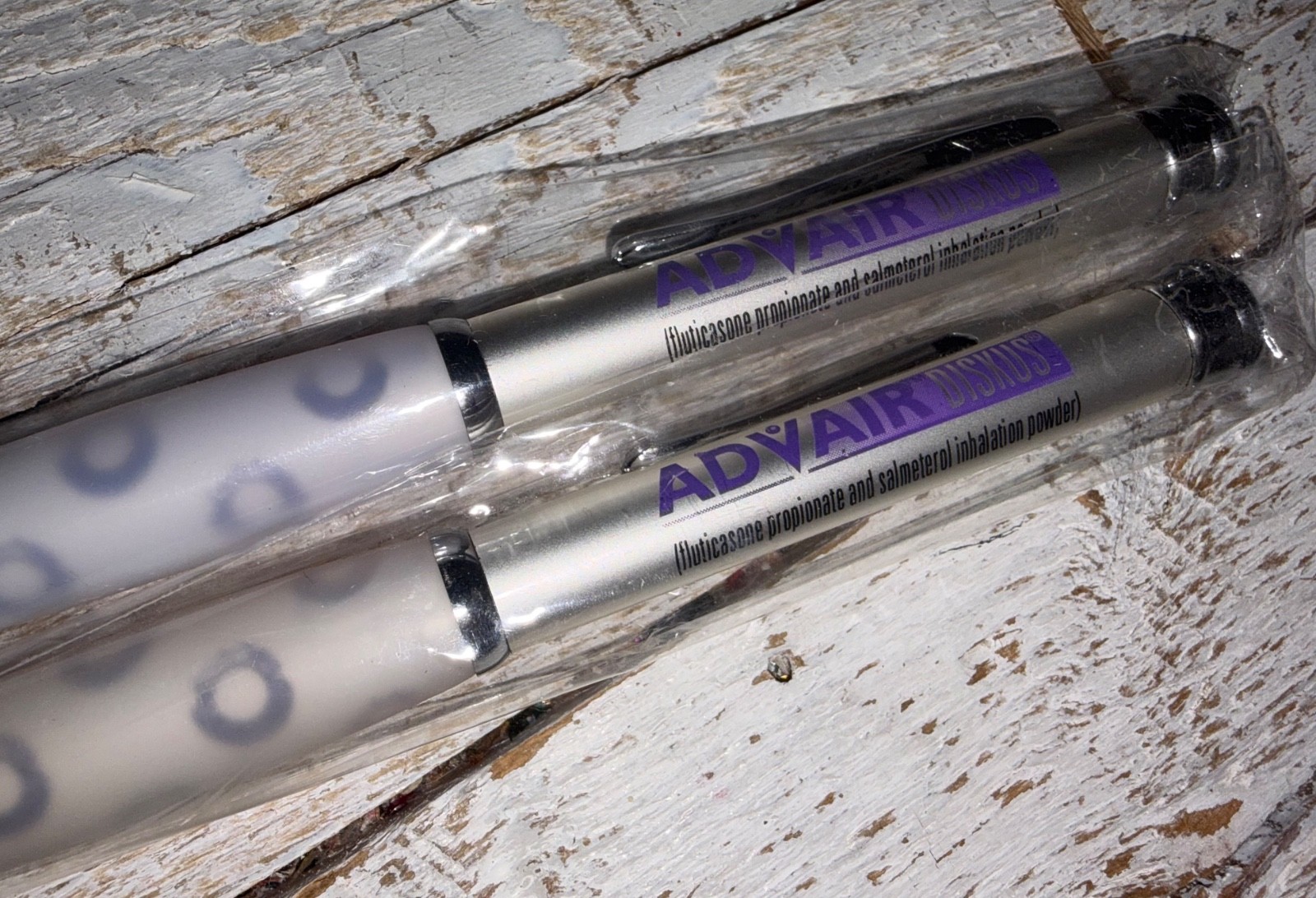 Vintage Advair Diskus Pen Promotional Pharmaceutical Drug Rep LOT of Two
