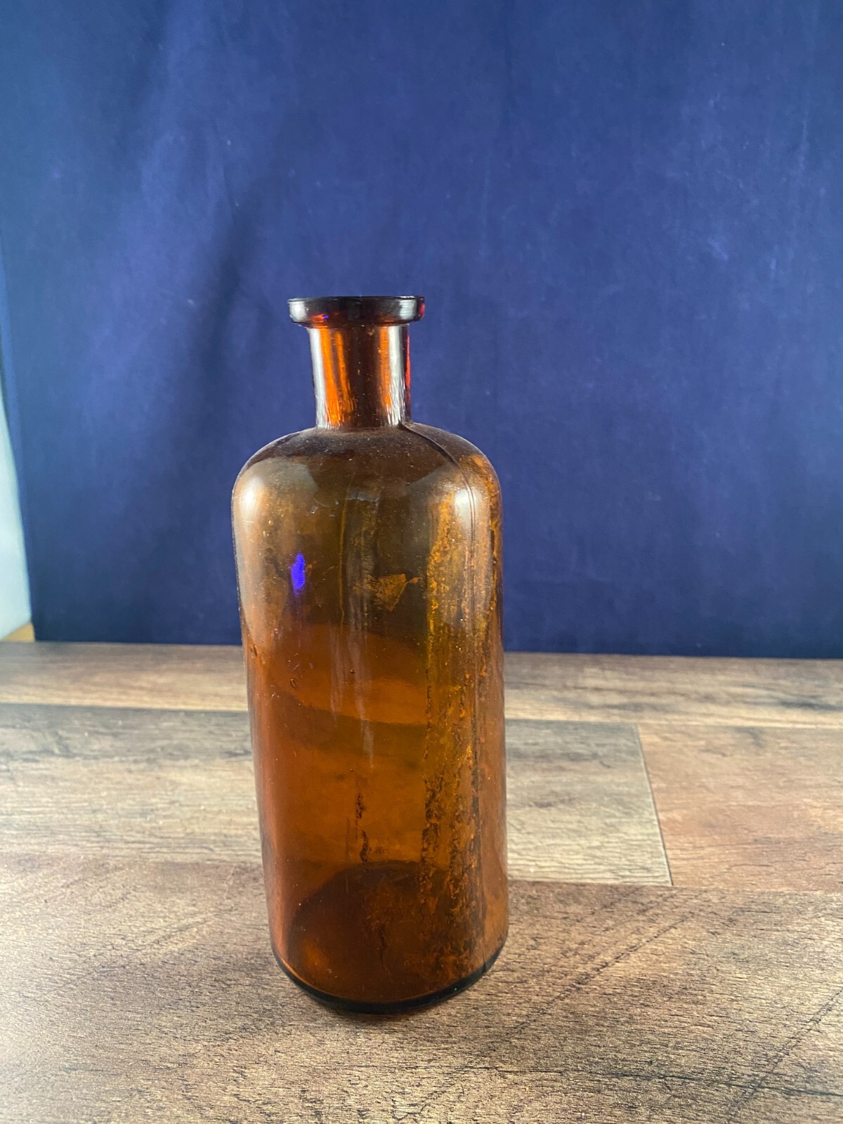Lehn & Fink New York Brown Glass Apothecary Medical Chemical Bottle 3″Dia X 7.5″