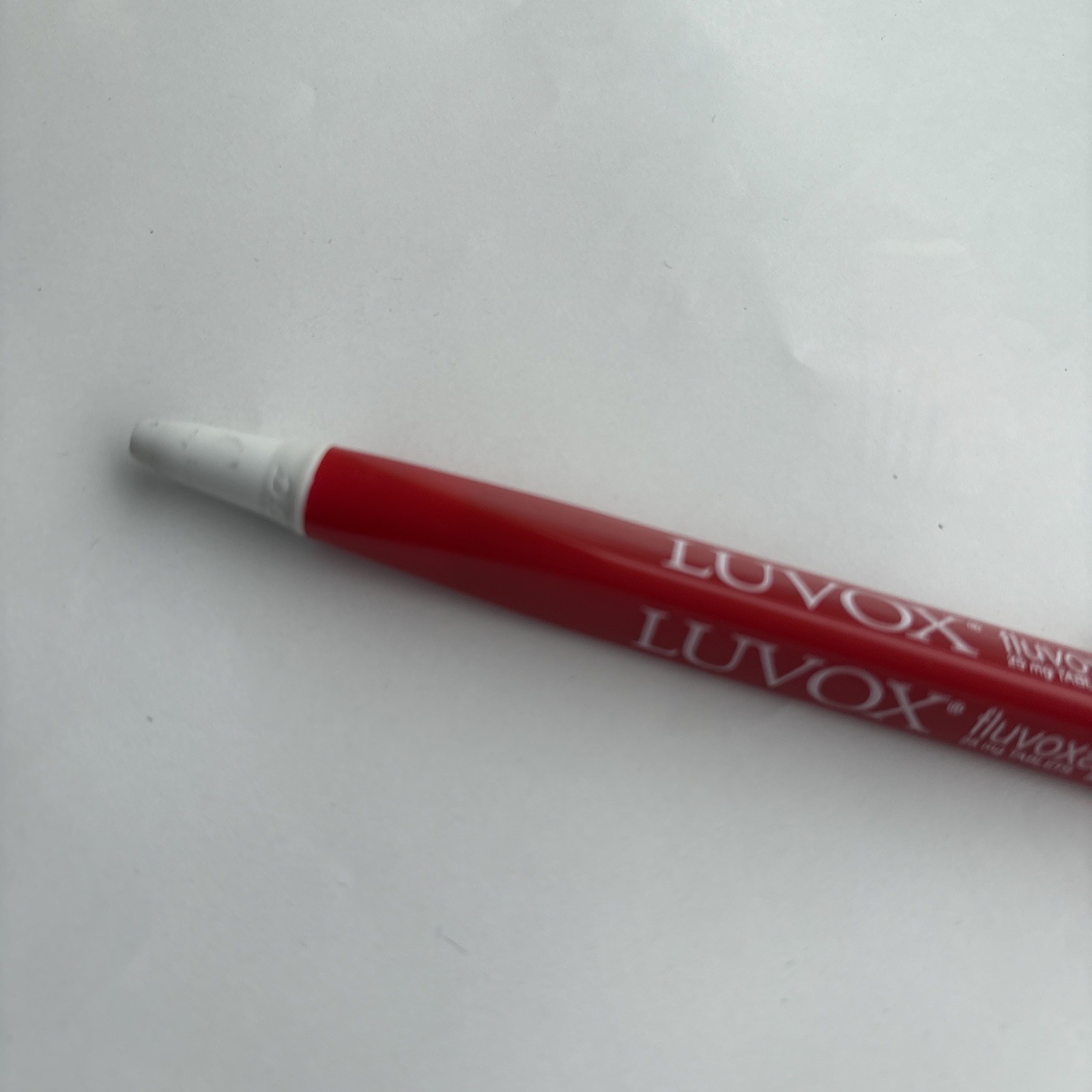 VTG Ballpoint LUVOX Pharma Promo Advertising Triangular Pen Red