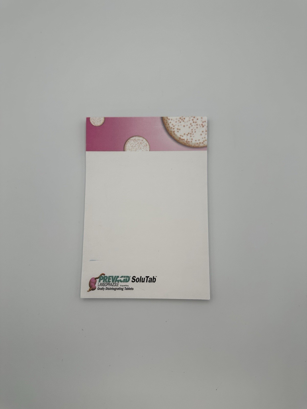 Prevacid SoluTab Lansoprazole Pharmaceutical Promo Notepad Medical Advertising