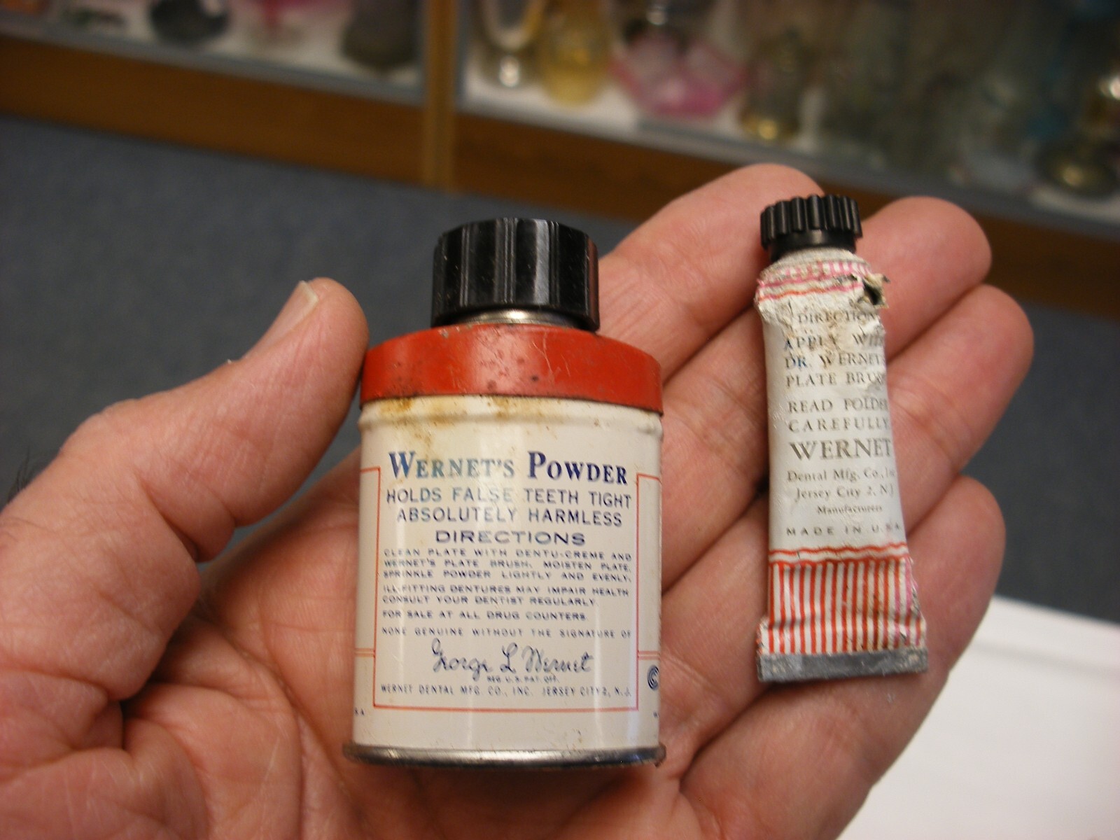 Vtg Medical Dental Pharmacy – Wernet’s Dental Powder & Denture Cream Sample Box