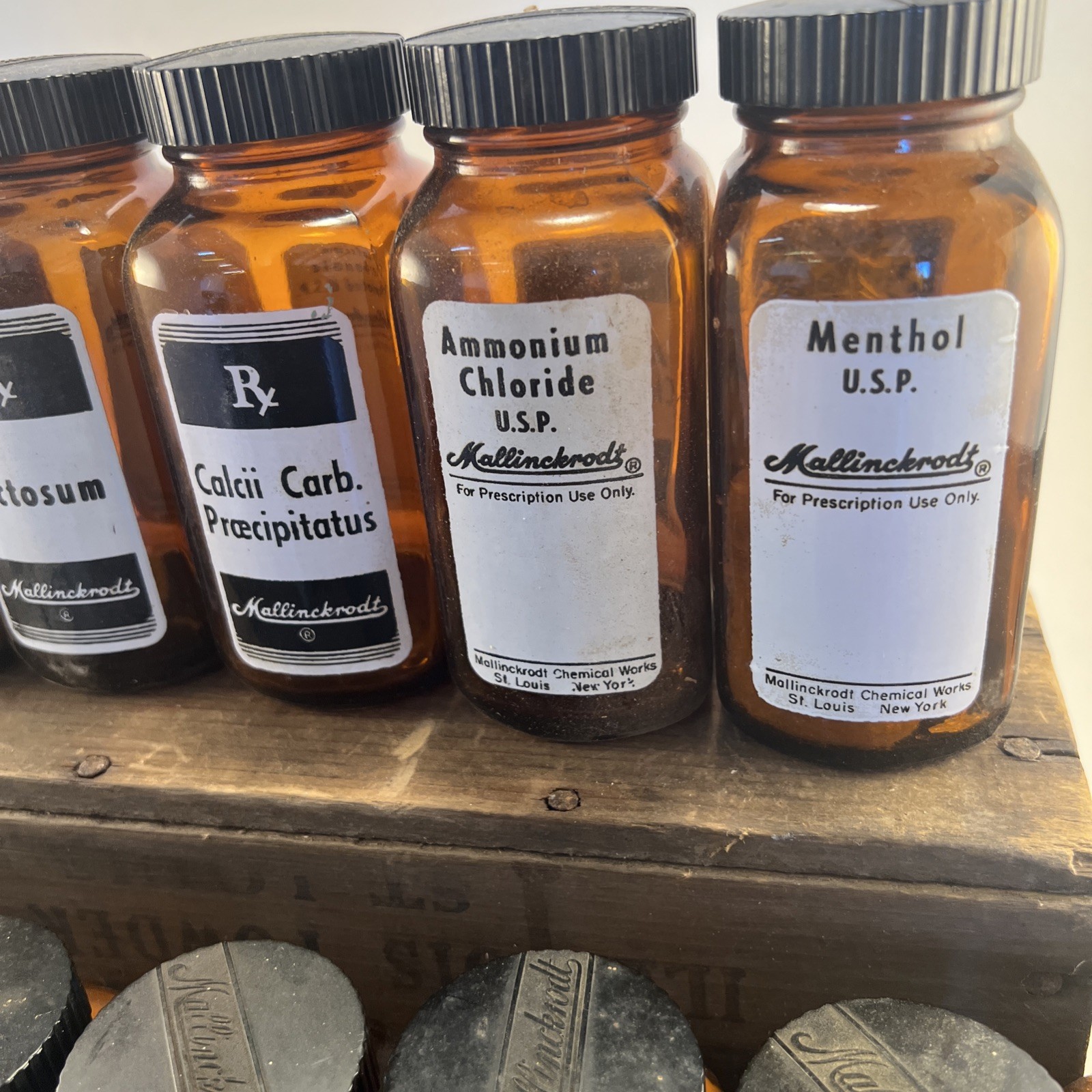Vintage Apothecary Alchemy Glass Bottles Lot of 14 Pharmacy Chemist Lab Decor