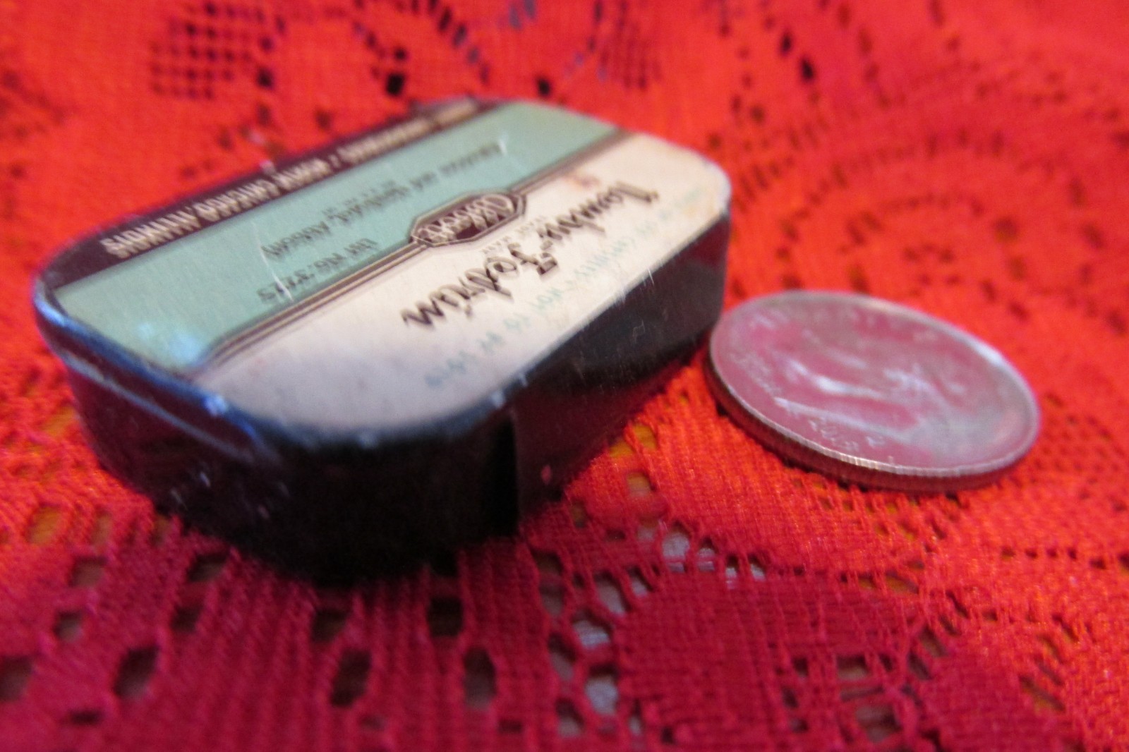 Vintage NEMBU-FEDRIN EMPTY Sample Tin Rare, Abbott Laboratories, Illinois