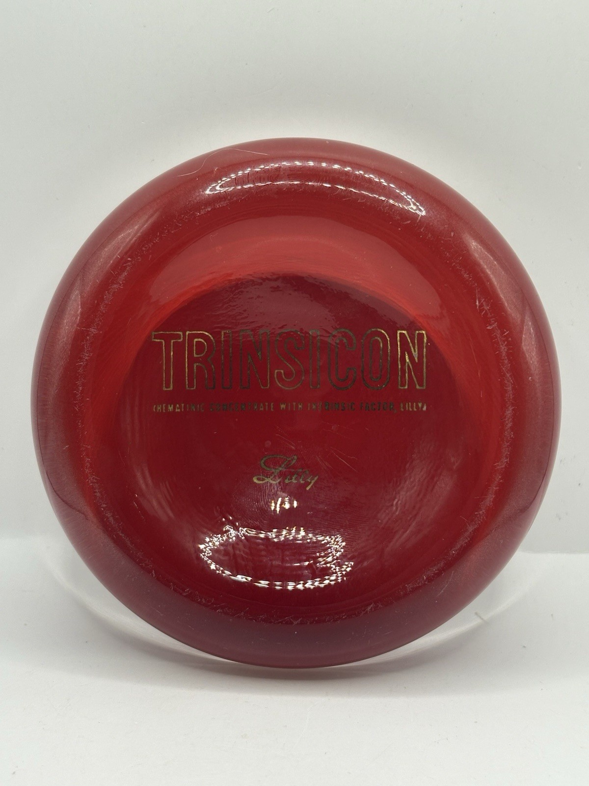 Vintage Trinsicon Red Blood Cell Glass Paperweight Medical Promo Oddity