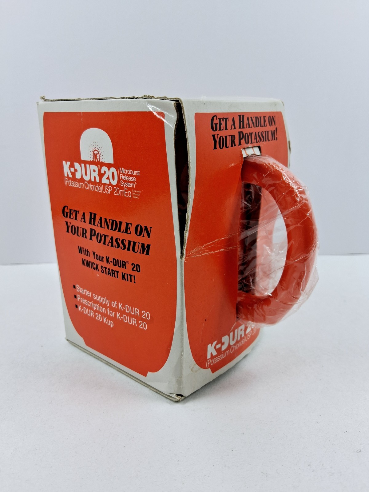Vintage 1992 Key Pharmaceuticals K-Dur 20 Potassium Replenishment Mug NEW