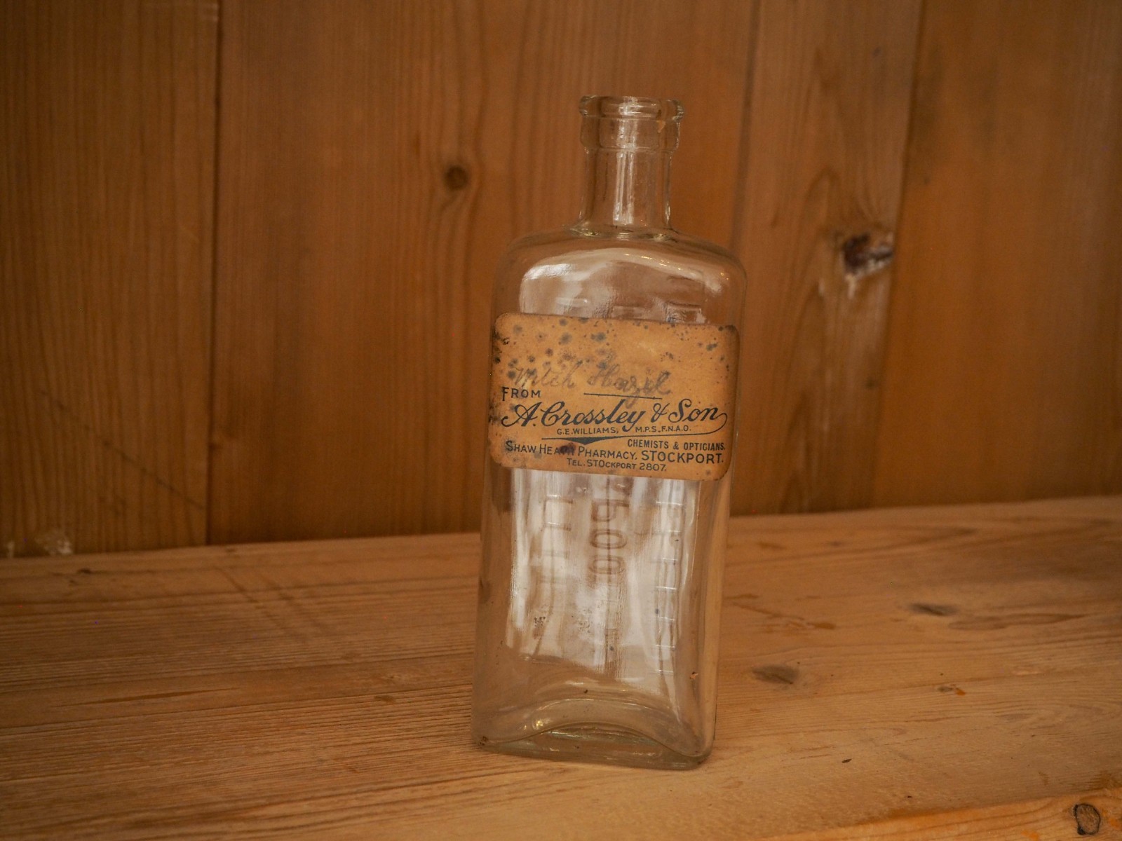 Trio of Vintage / Antique English Apothecary Chemist Bottles (Sold Individually)