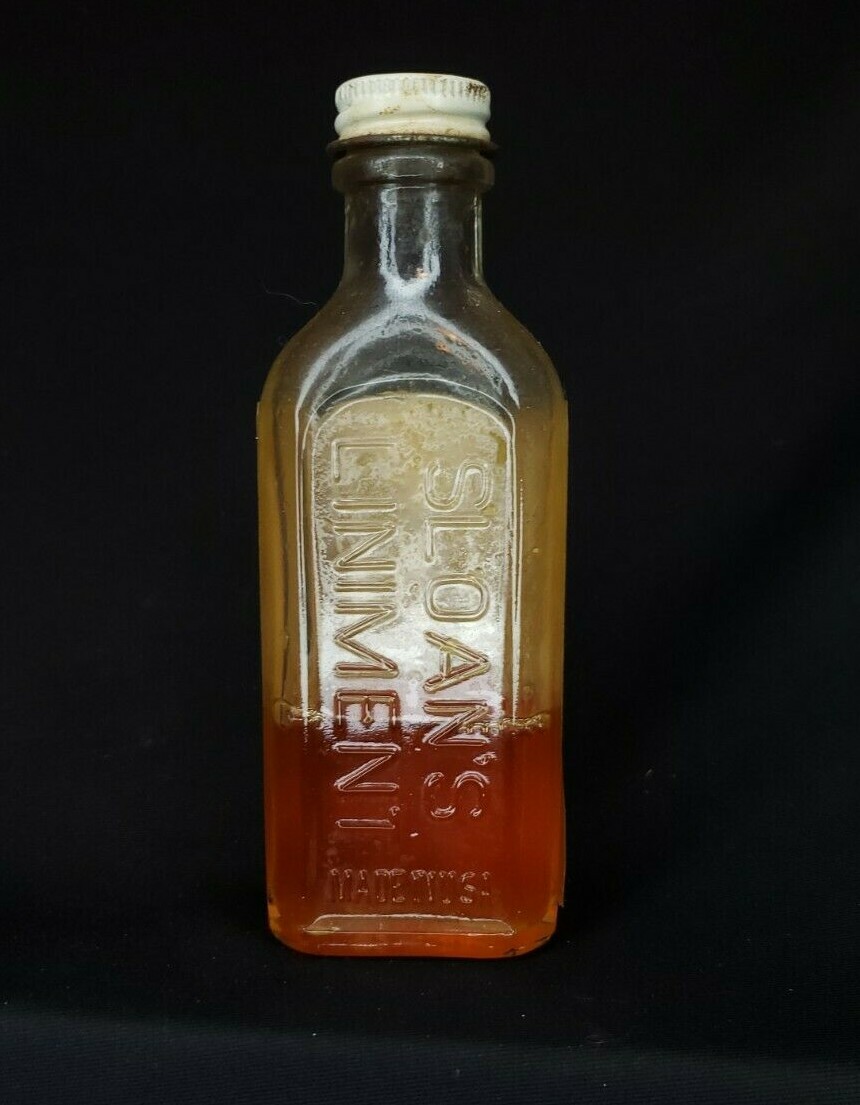 Vintage Sloan’s Liniment Bottle – 2.5 Oz – Roughly 1/4 Full