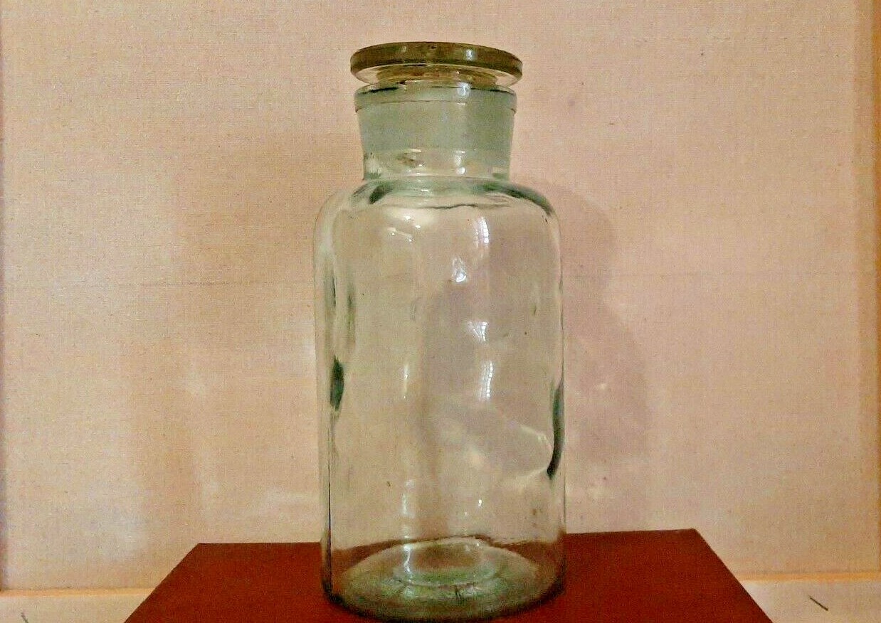 Pharmacy jar for reagents with an unpolished lid volume 1000 ml USSR