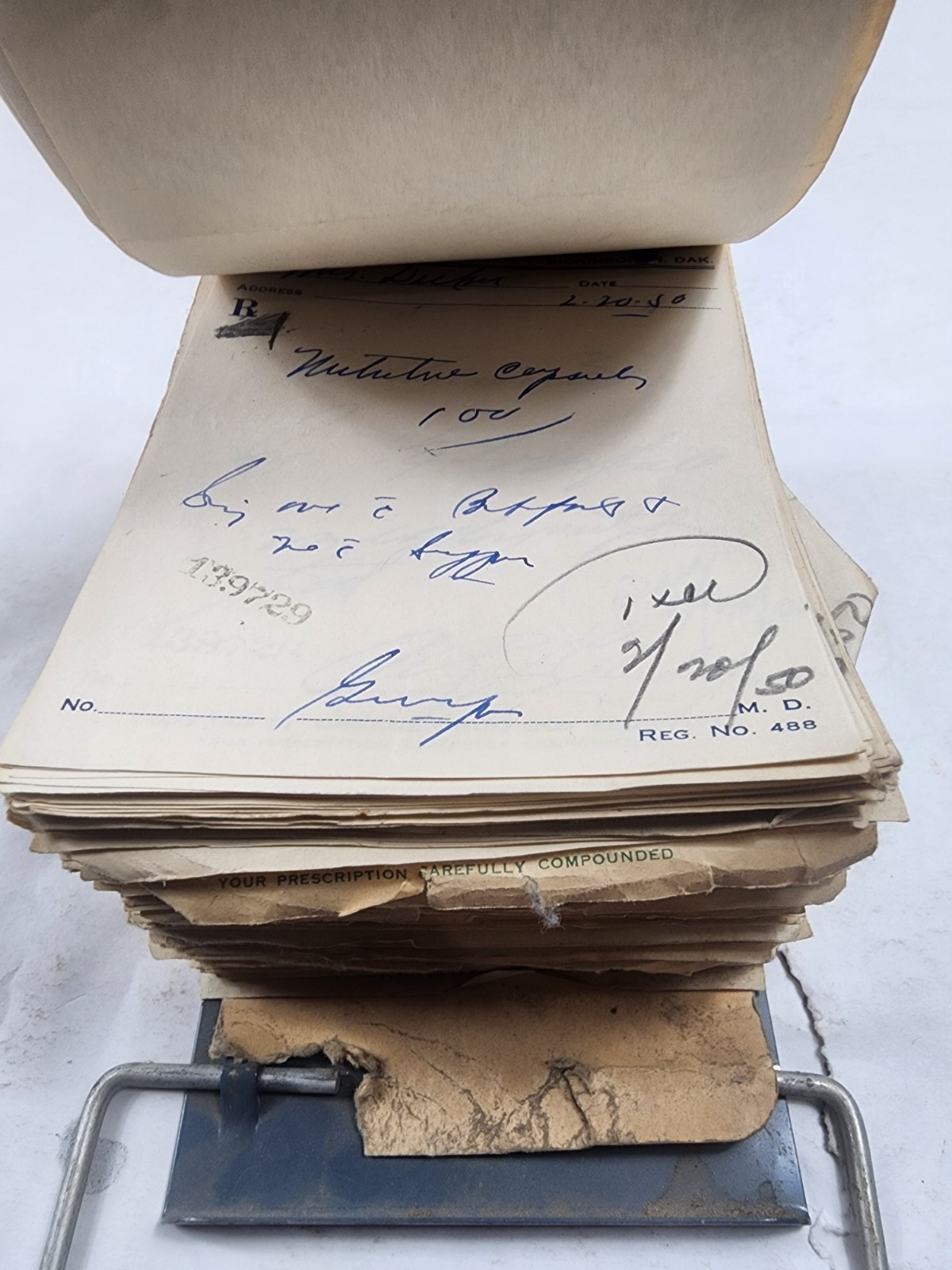 Prescription Atlas Rx Pad Paper Apothecary Druggist Pharmacy Medicine 1950