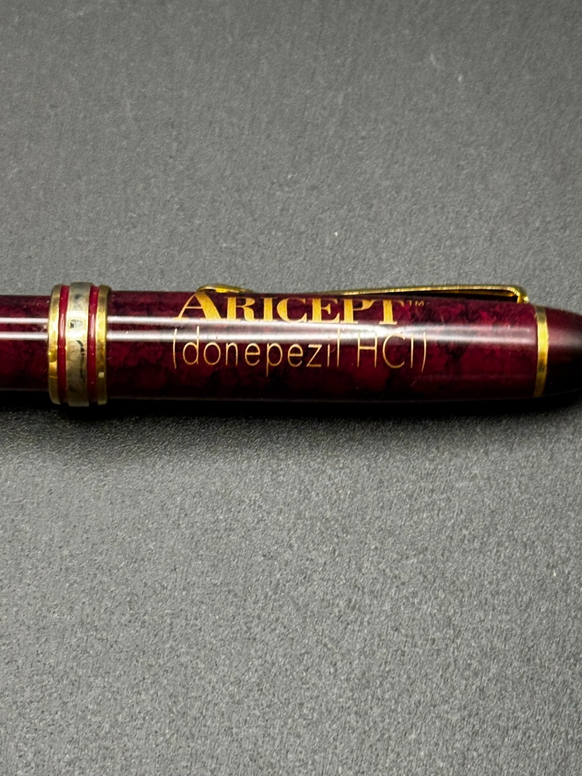 Aricept Heavy Metal PEN Clicker Drug Rep Pharmaceutical Promo Advertising works