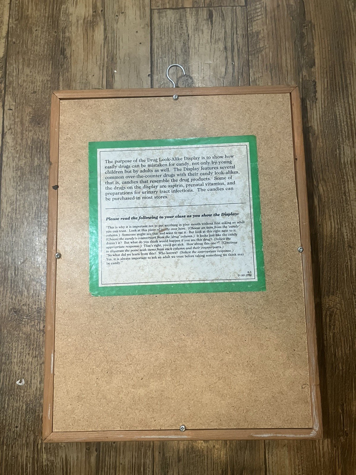 RARE Vintage D.A.R.E. “The Drug Look-Alike Display” Educational Health Exhibit
