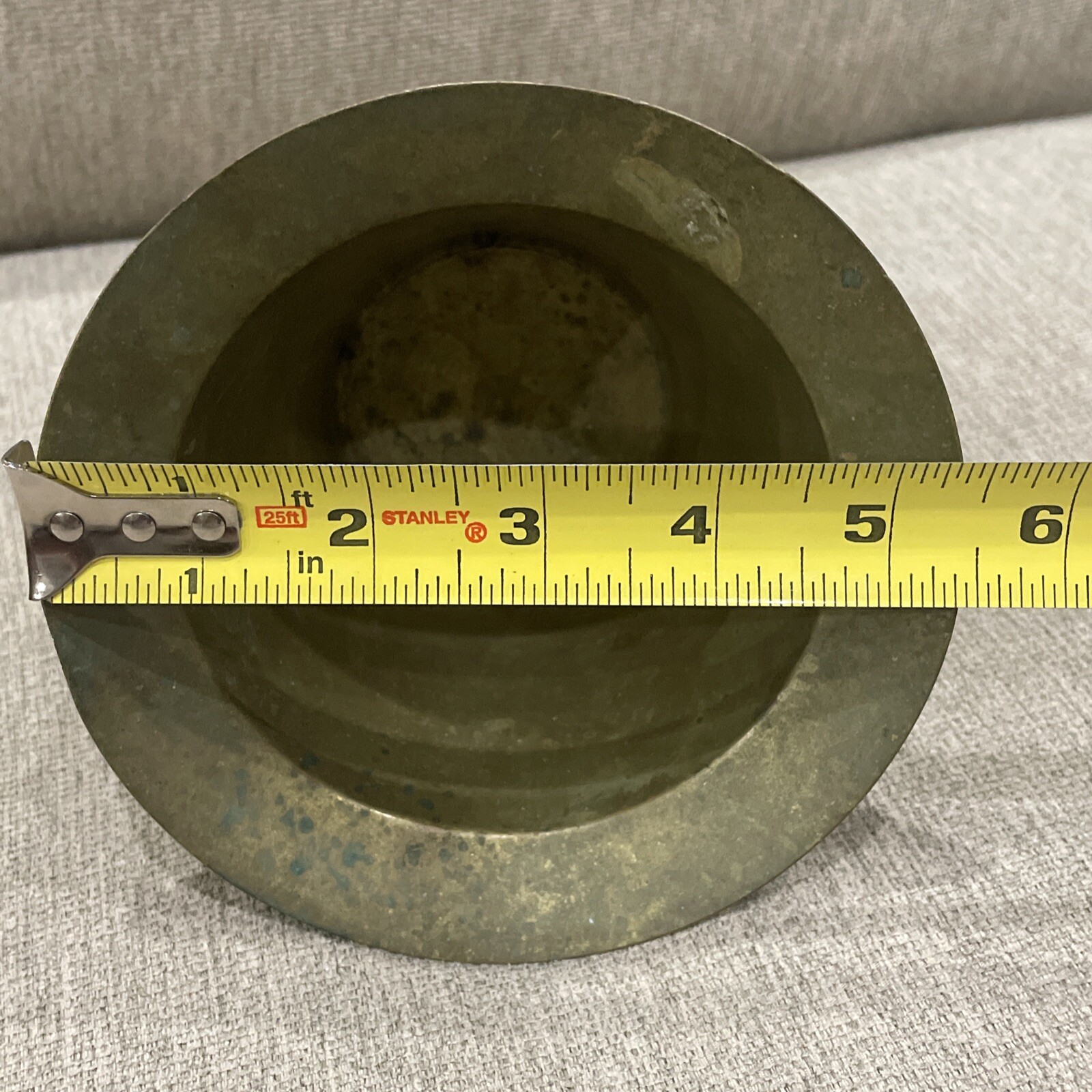 Vintage Brass Mortar Heavy Pharmaceutical Apothecary Ornate Lions Head