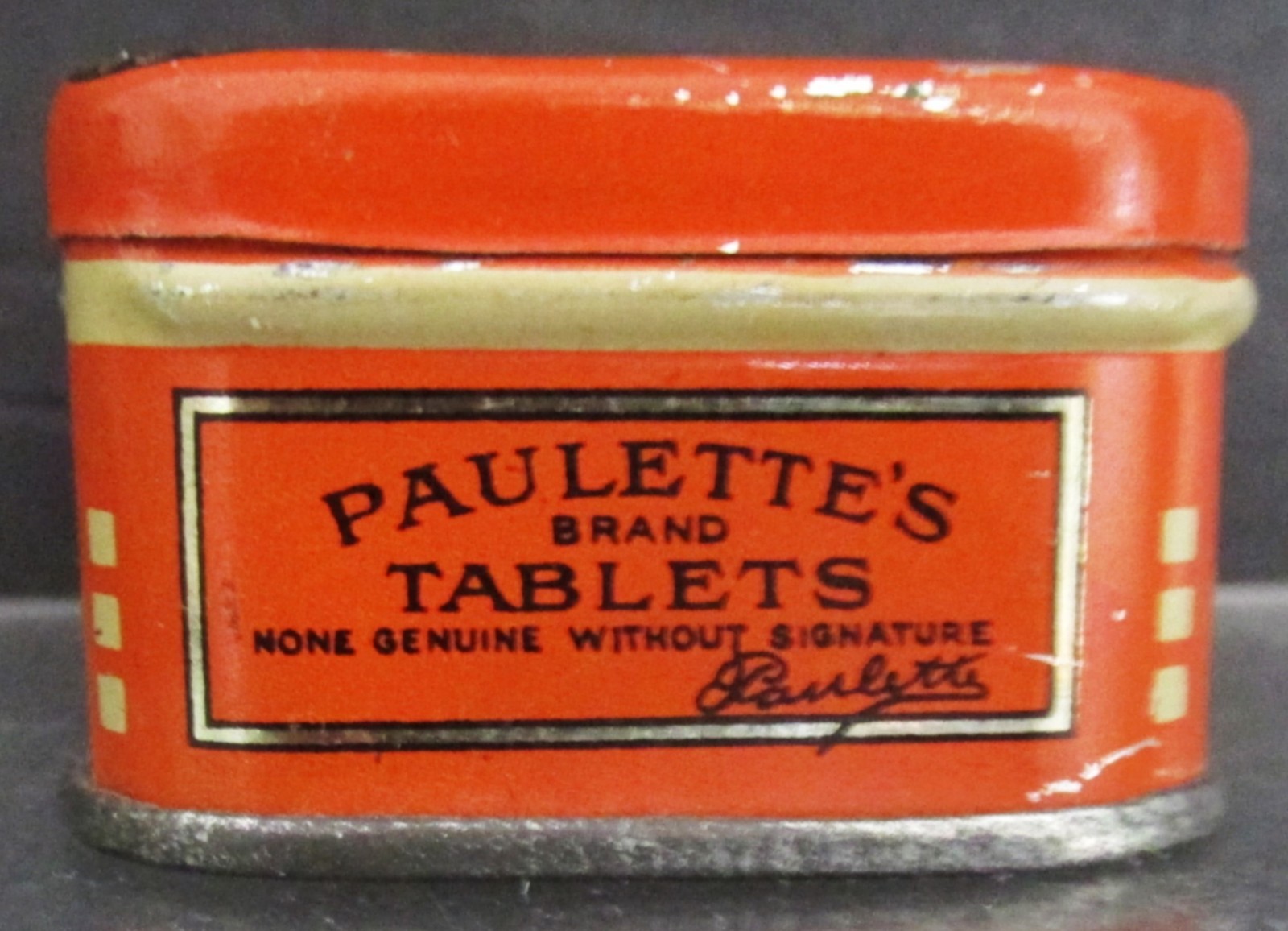 Original Vintage Paulette’s Tablets Medicine Tin