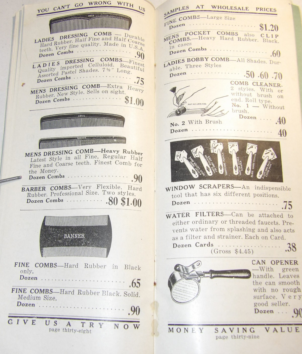 VTG 1930s DRUG STORE WHOLESALE CATALOG! DEPRESSION PRICES! CONDOMS/SHAVING/MEDS!