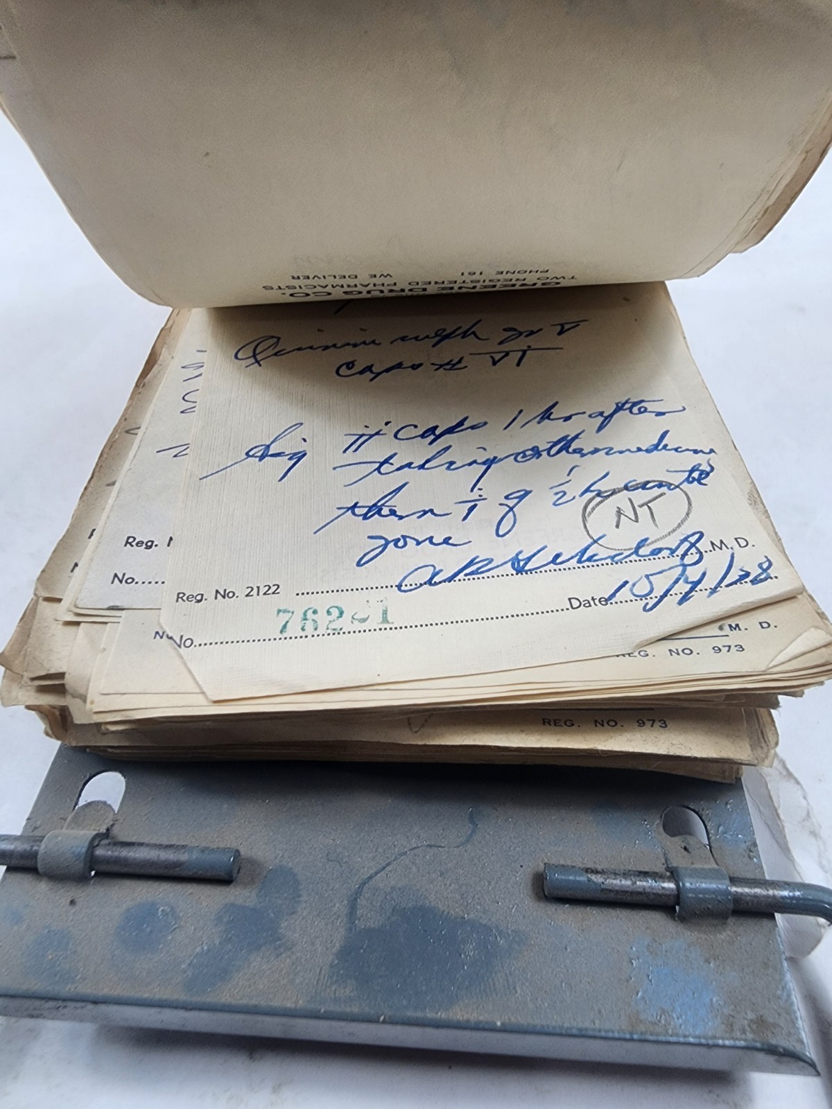 Prescription Atlas Rx Pad Paper Apothecary Druggist Pharmacy Medicine 1938 1939