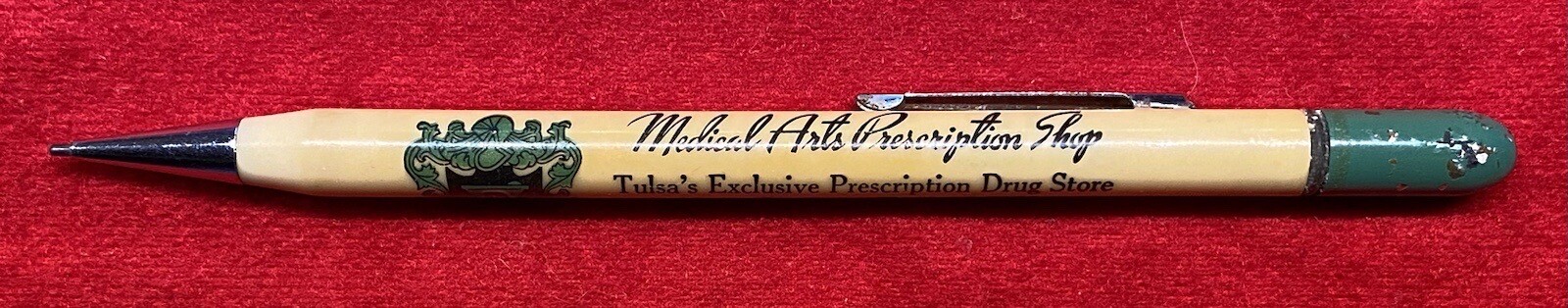 1940c *MEDICAL ARTS PRESCRIPTION SHOP* (DRUG STORE) TULSA, OK MECHANICAL PENCIL!