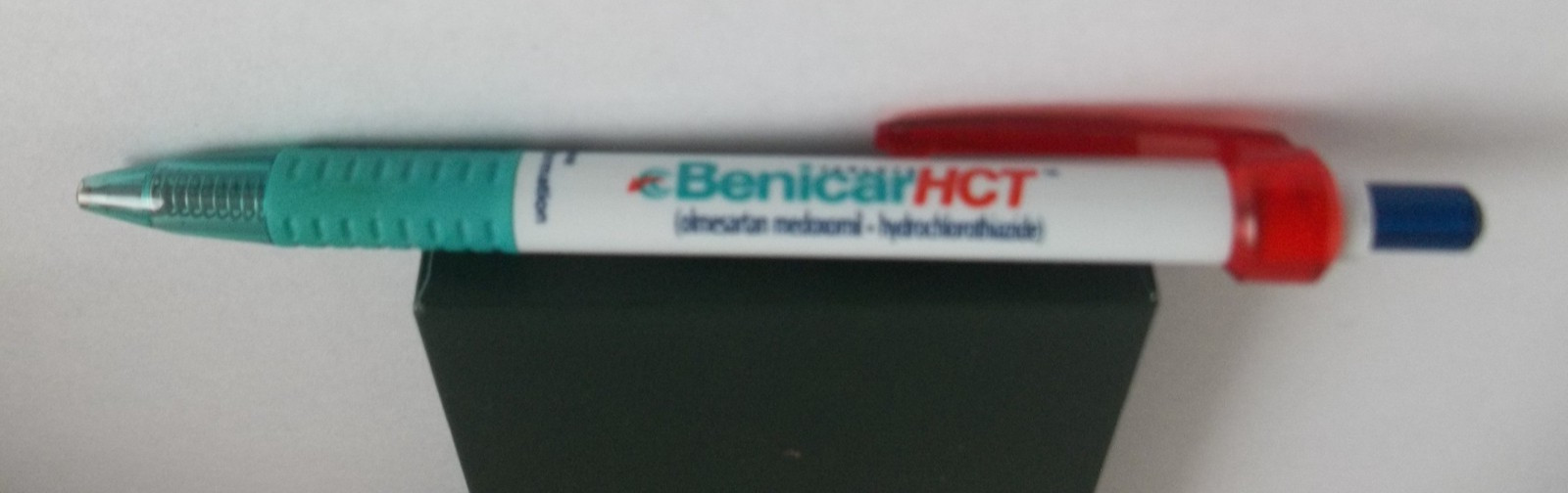 Benicar Olmesartan Medoxomil Promo Pen – Plastic – Teal/White – Ridged Grip