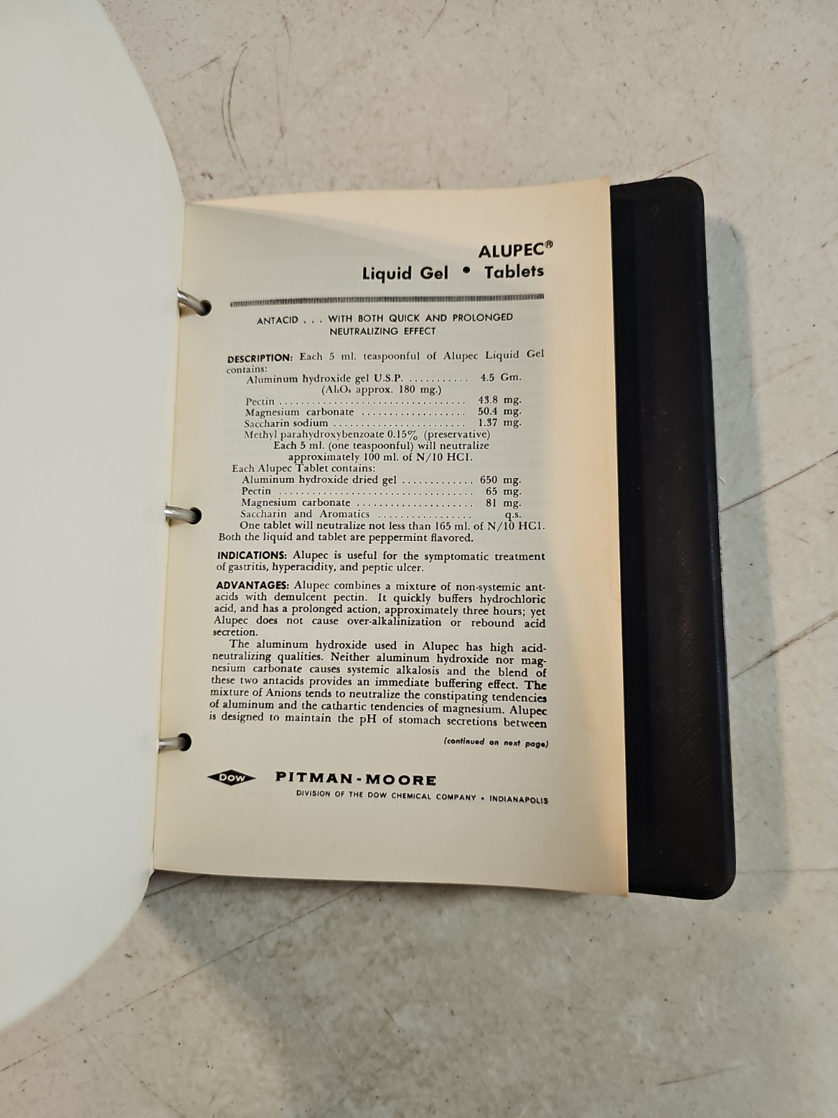 Vintage 1966 Pitman-Moore Company Price List & Product Descriptions In Binder