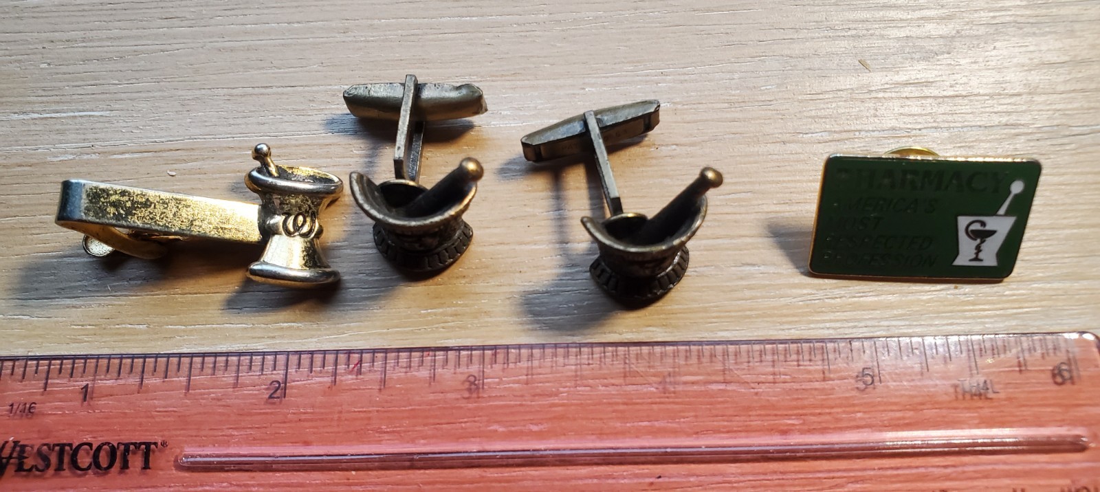 Pharmacy Most Trusted Profession Pharmacist Cuff Links and Tie Bar Walgreens