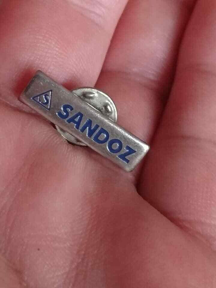 🔴SANDOZ Pharmaceuticals pin LSD Albert Hofmann Logo pin badge🔴