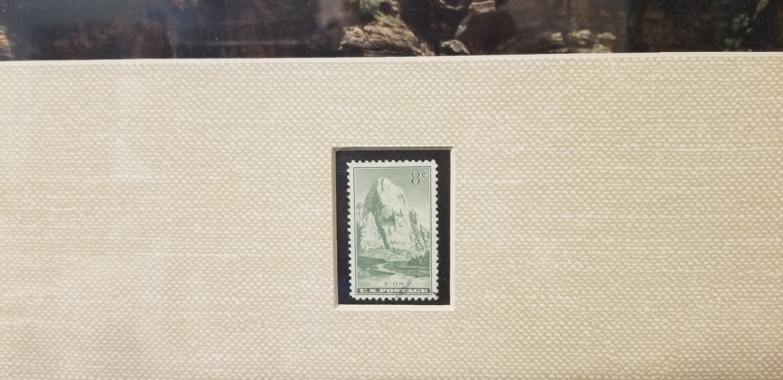 8 cent zion postage stamp
