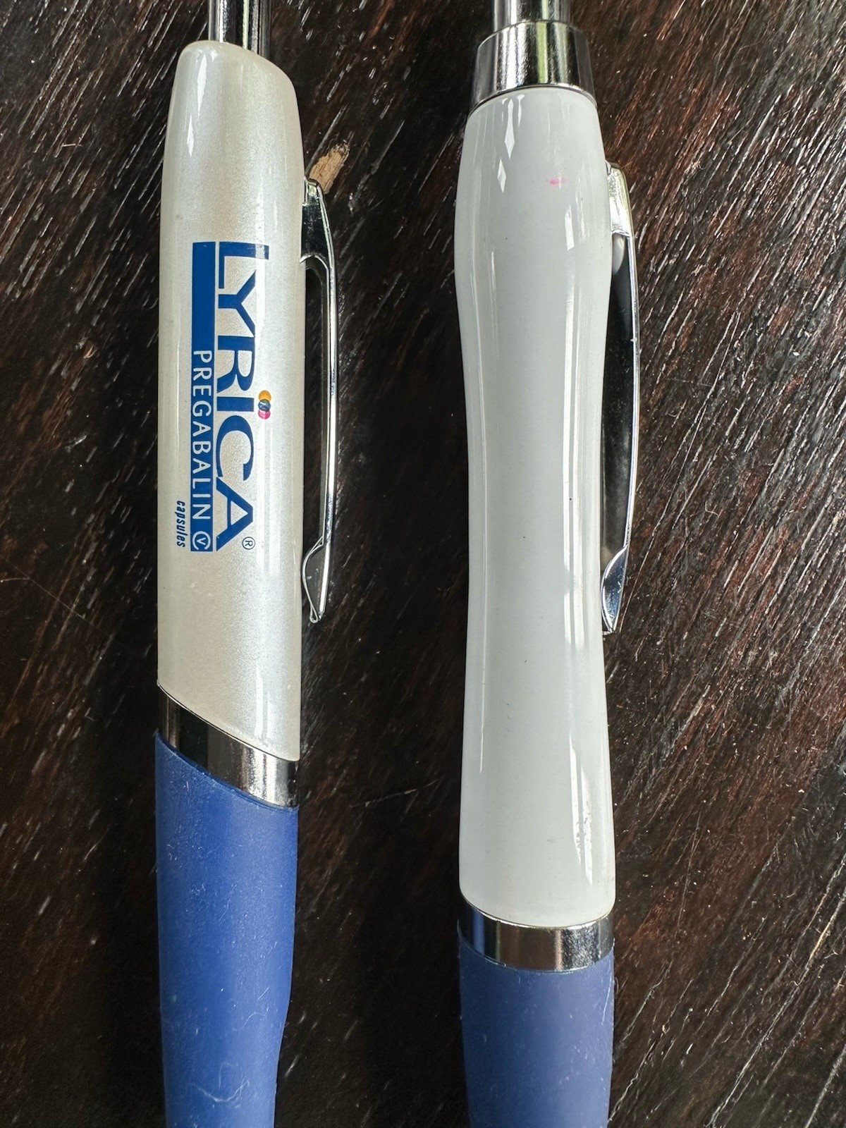 Lyrica Pfizer Metal Drug Rep Pharmaceutical Promo Advertising Pens Lot Of 2