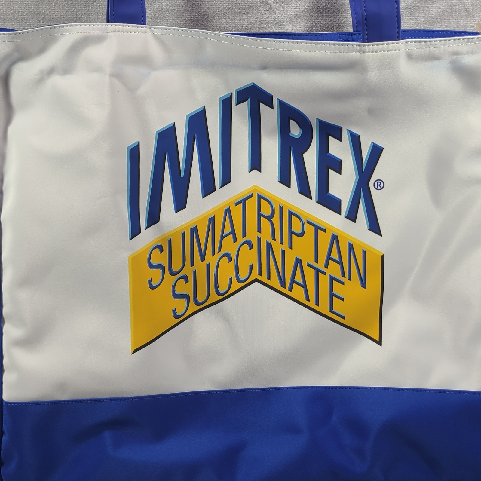 Imitrex Pharmaceutical Tote Bag Heavy Duty Large Drug Rep Promo Zipper Closure