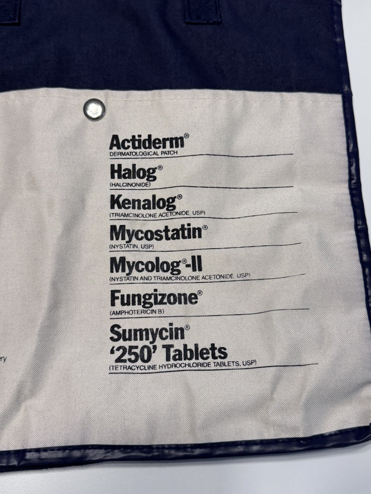 Pharmacy Rep Squibb Derm Vintage Tote Bag Promo Pharma Advertising CLEAN