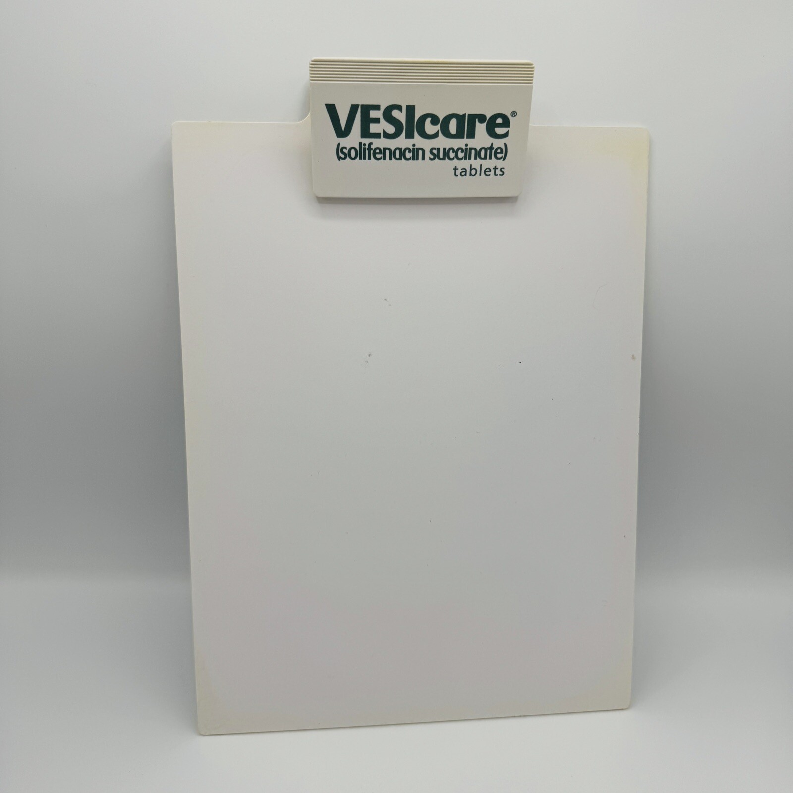 VESIcare Medicine Collectable Clipboard White Doctor Advertising