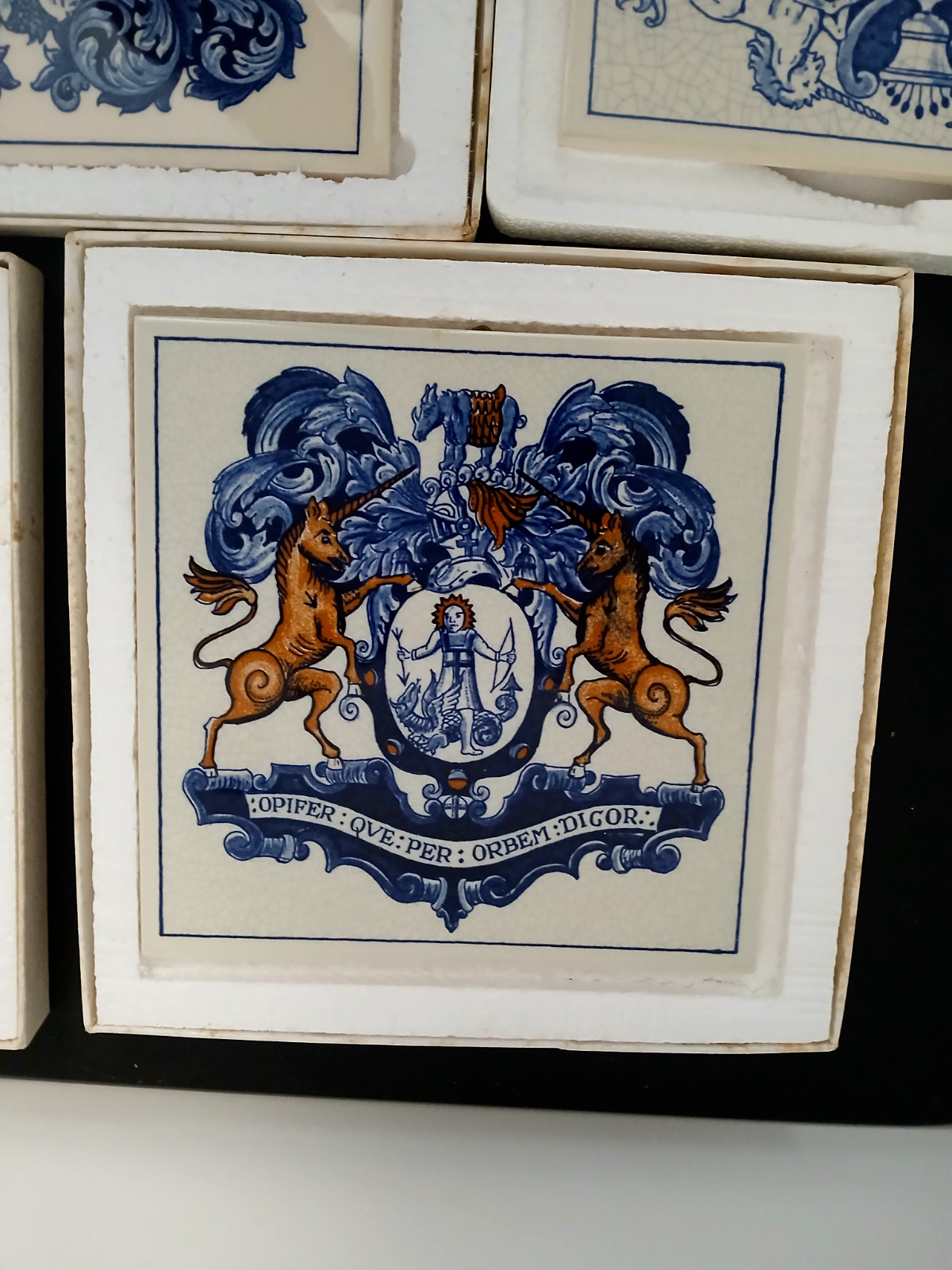 Set of 6 Vintage Burroughs Pharmaceutical English Pill Tiles – Apothecary Pharma
