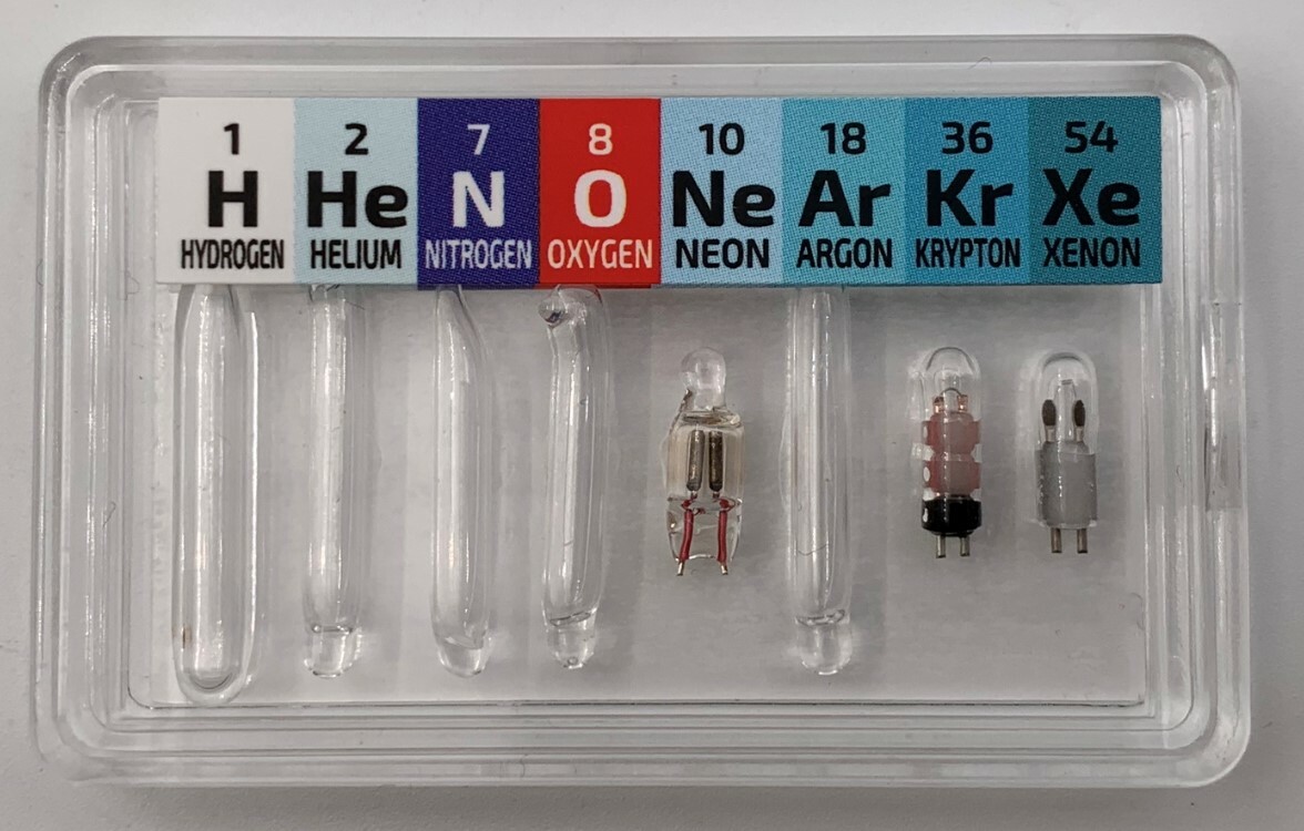 Micro Full Gas Ampoule Bulb Element Set Smallest in the World Xenon Krypton Neon