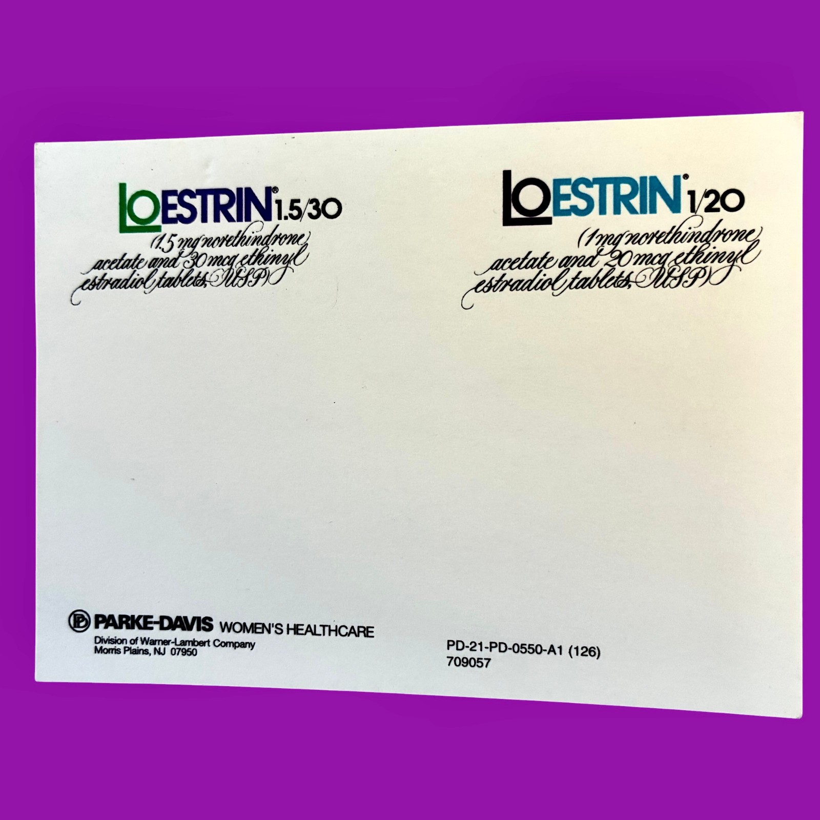 Drug Rep Pharmaceutical Merchandising LoEstrin Sticky Post It Note Pads 3