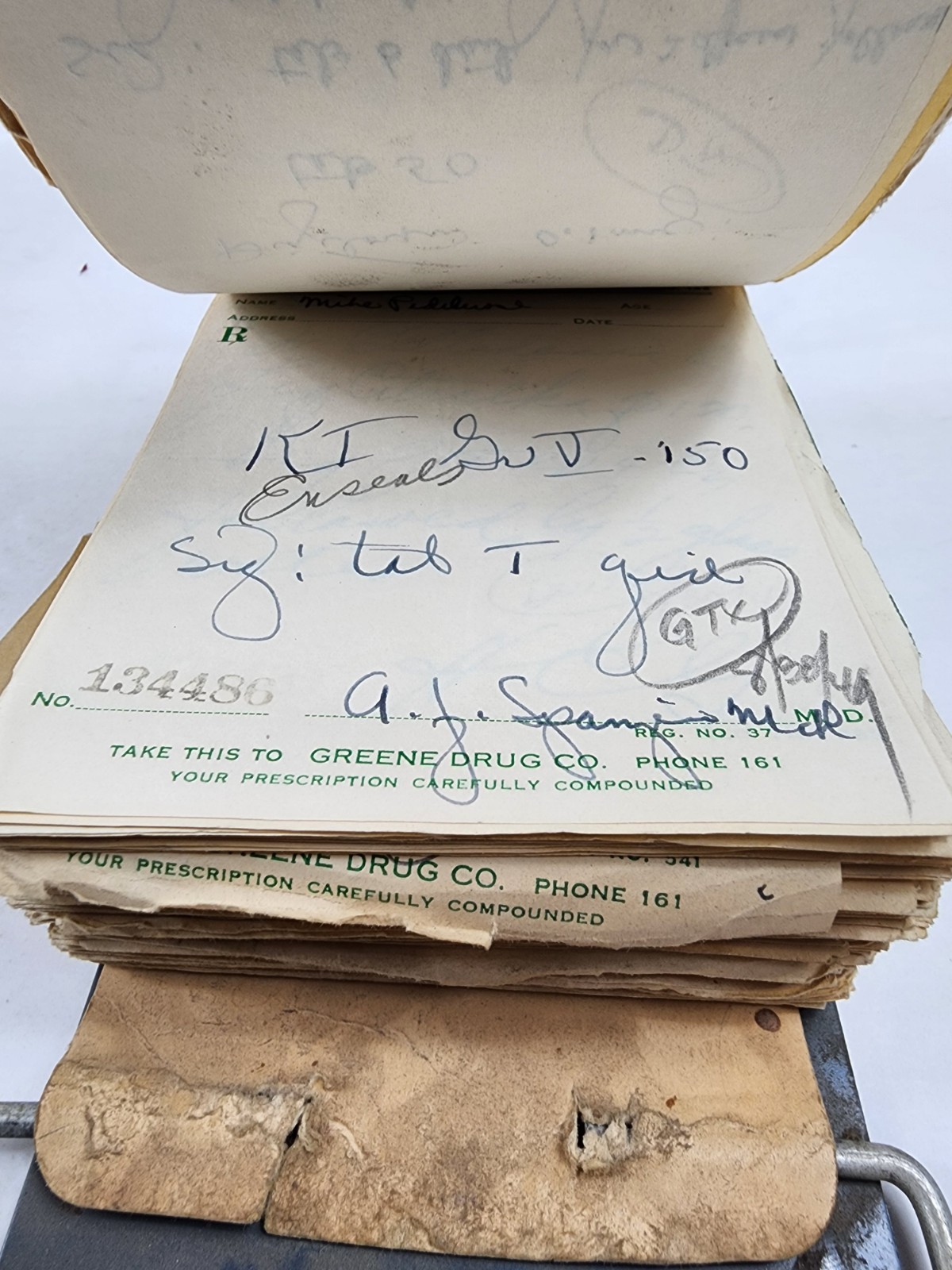 Prescription Atlas Rx Pad Paper Apothecary Druggist Pharmacy Medicine 1949