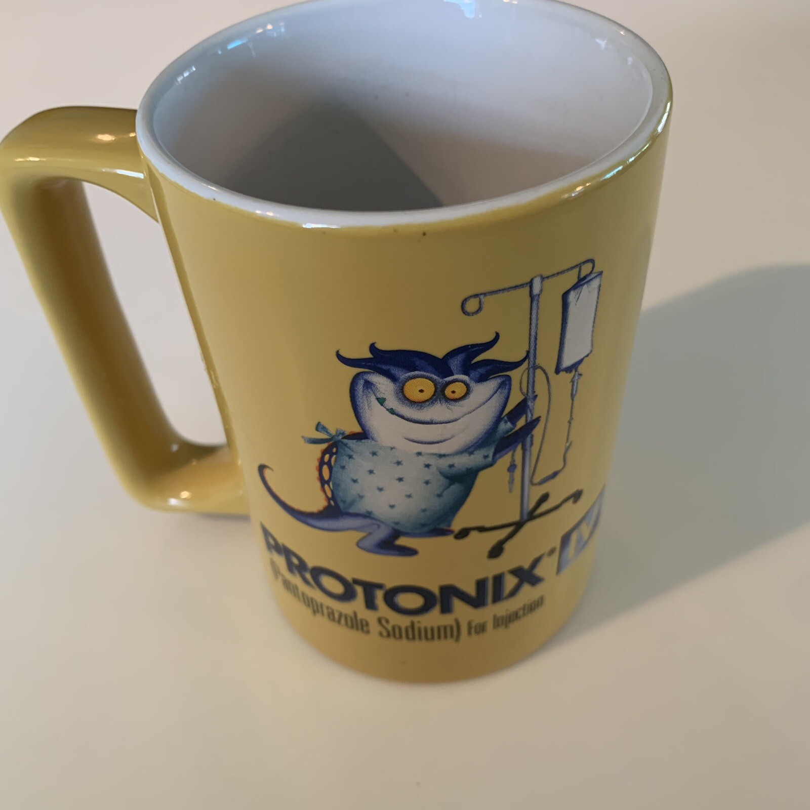 PROTONIX IV Injection IV Pharmaceutical Advertising Oversized Coffee Mug Cup EUC