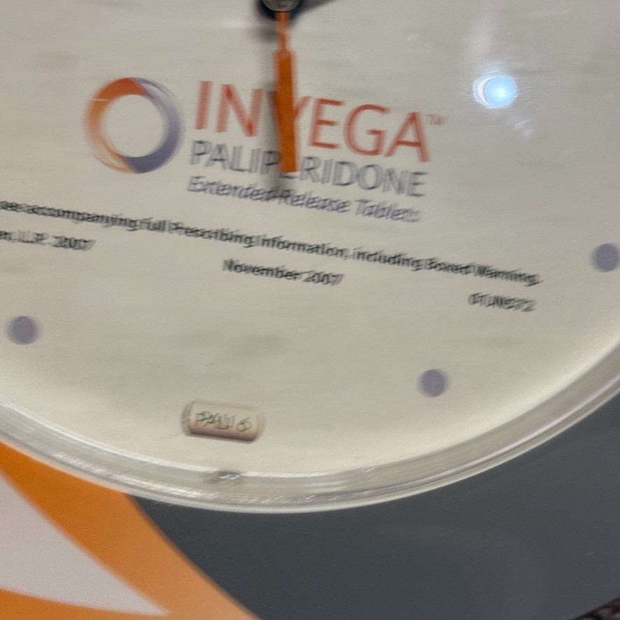 Invega Paliperidone Schizophrenia Pharma Promo Wall Clock Janssen 2007