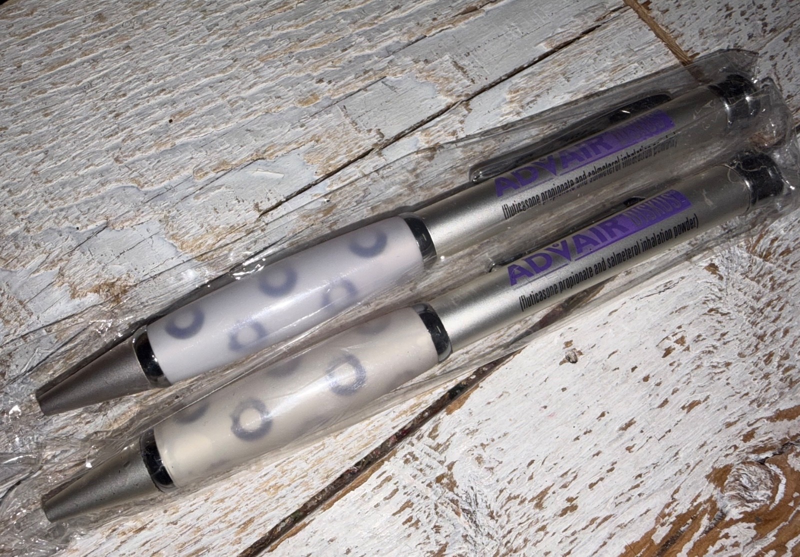 Vintage Advair Diskus Pen Promotional Pharmaceutical Drug Rep LOT of Two