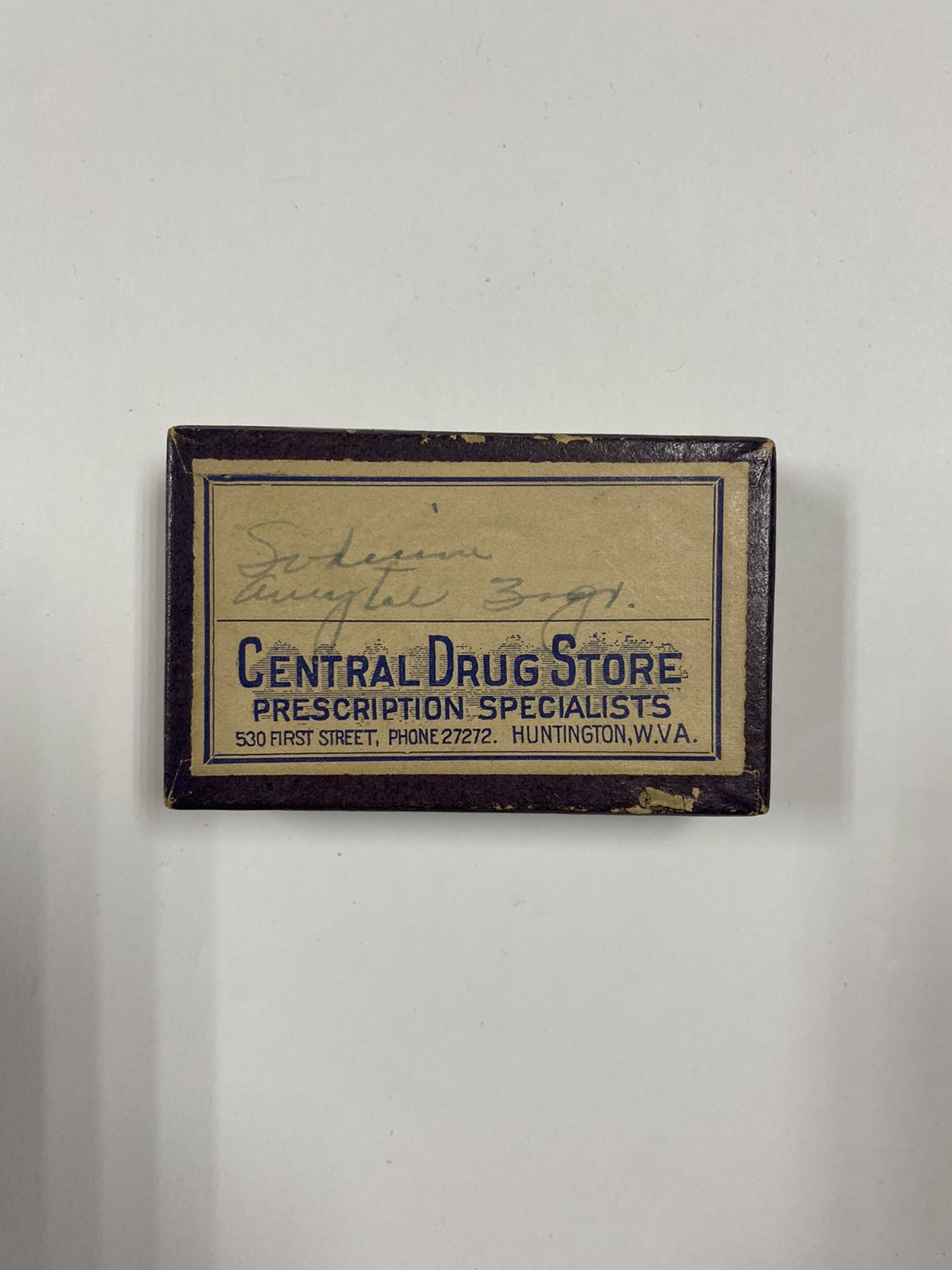 Central Drug Store Huntington WVa Pill Box WV