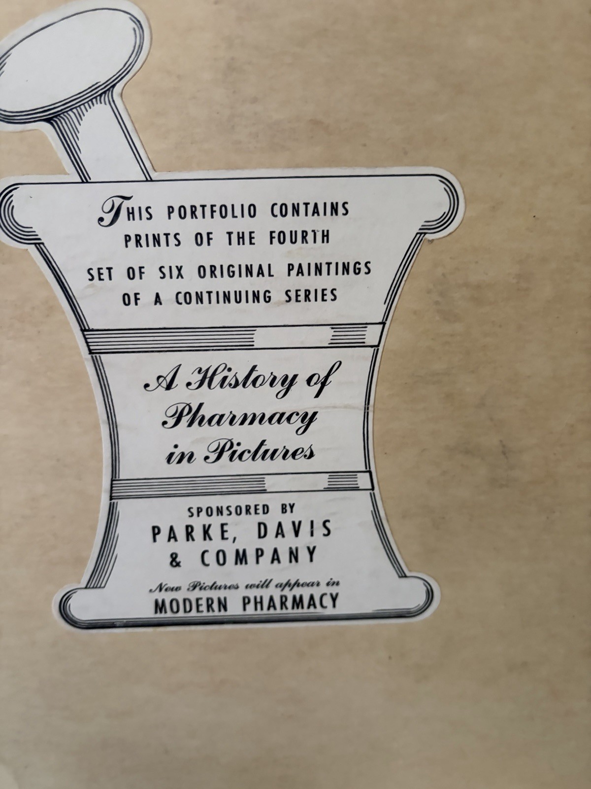 A History Of Pharmacy In Pictures by Parke Davis Set of 40 Prints 1957