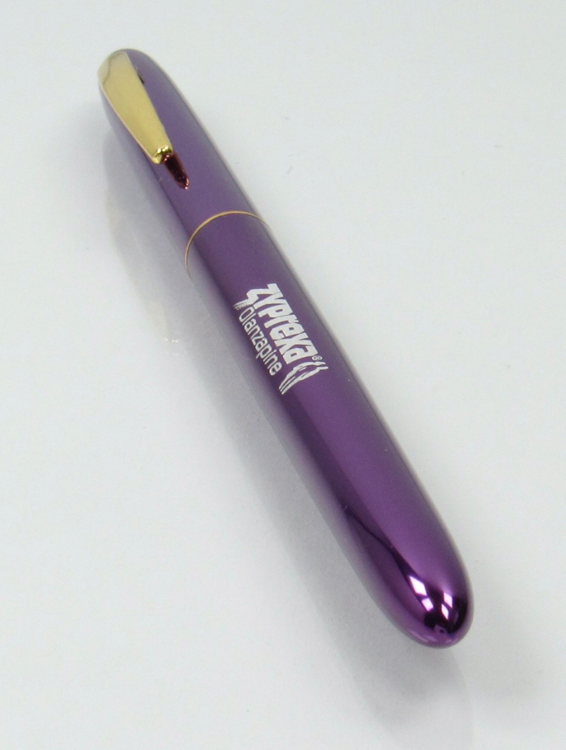 Exquisite Metallic Purple Zyprexa PEN Drug Rep Pharmaceutical Promo Last One