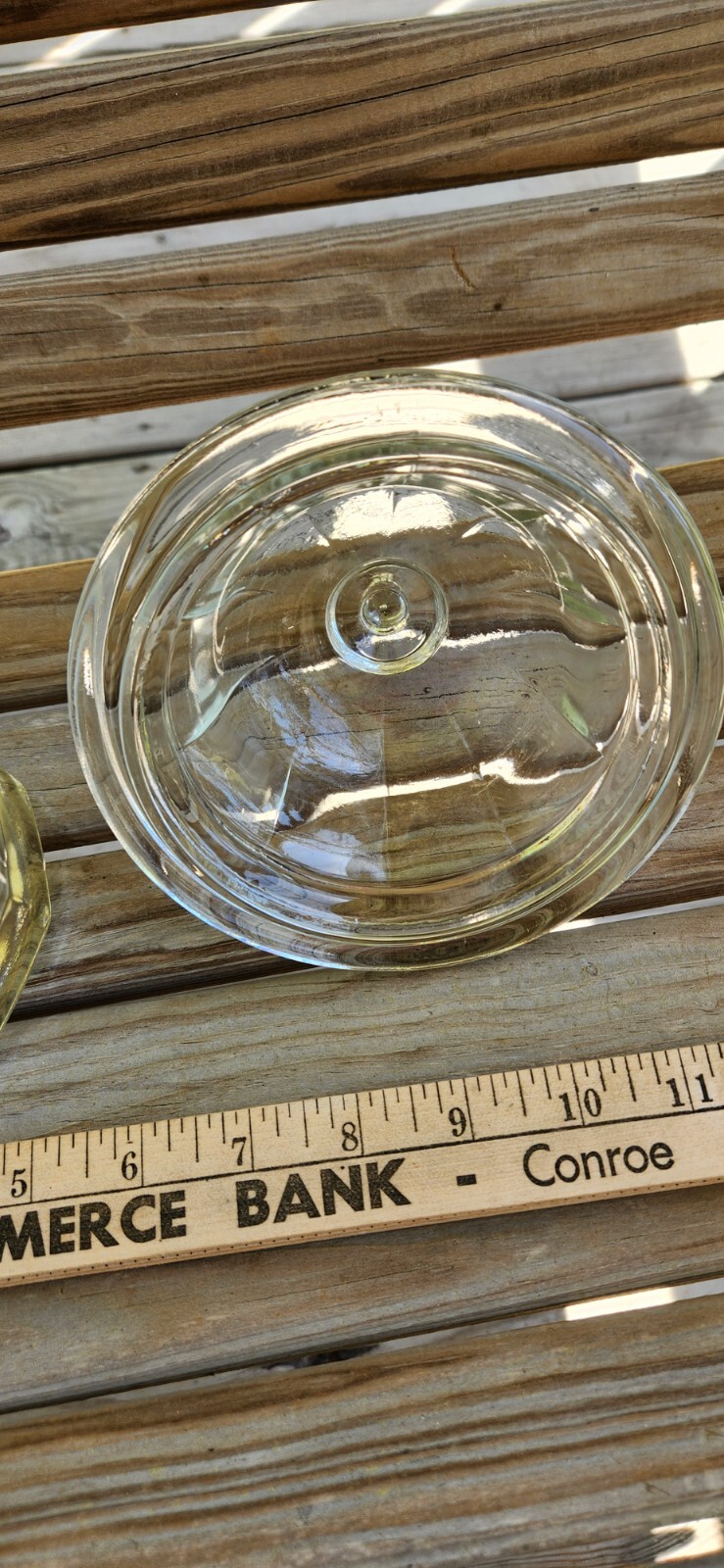 Vintage Indiana Glass heavy paneled apothecary counter display jar