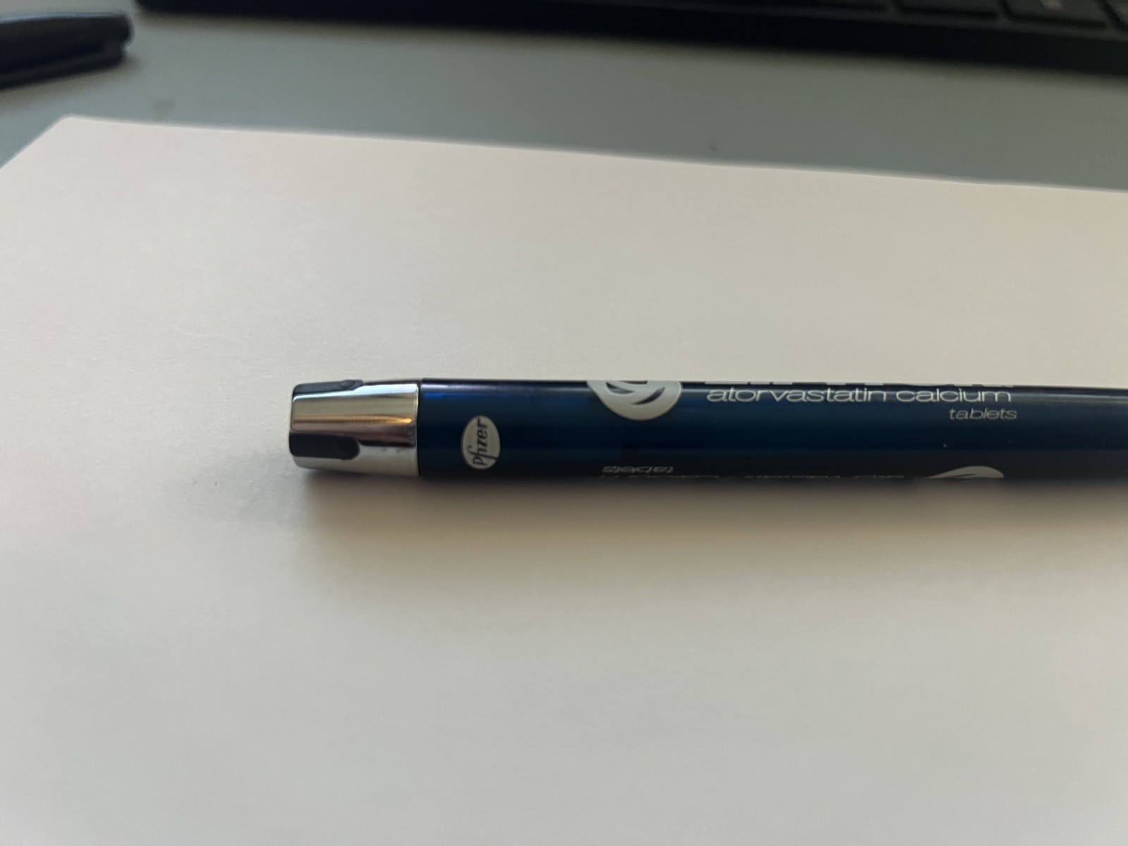 LIPITOR PHARMACEUTICAL DRUG REP PENS COLLECTIBLE heavy metal clear blue
