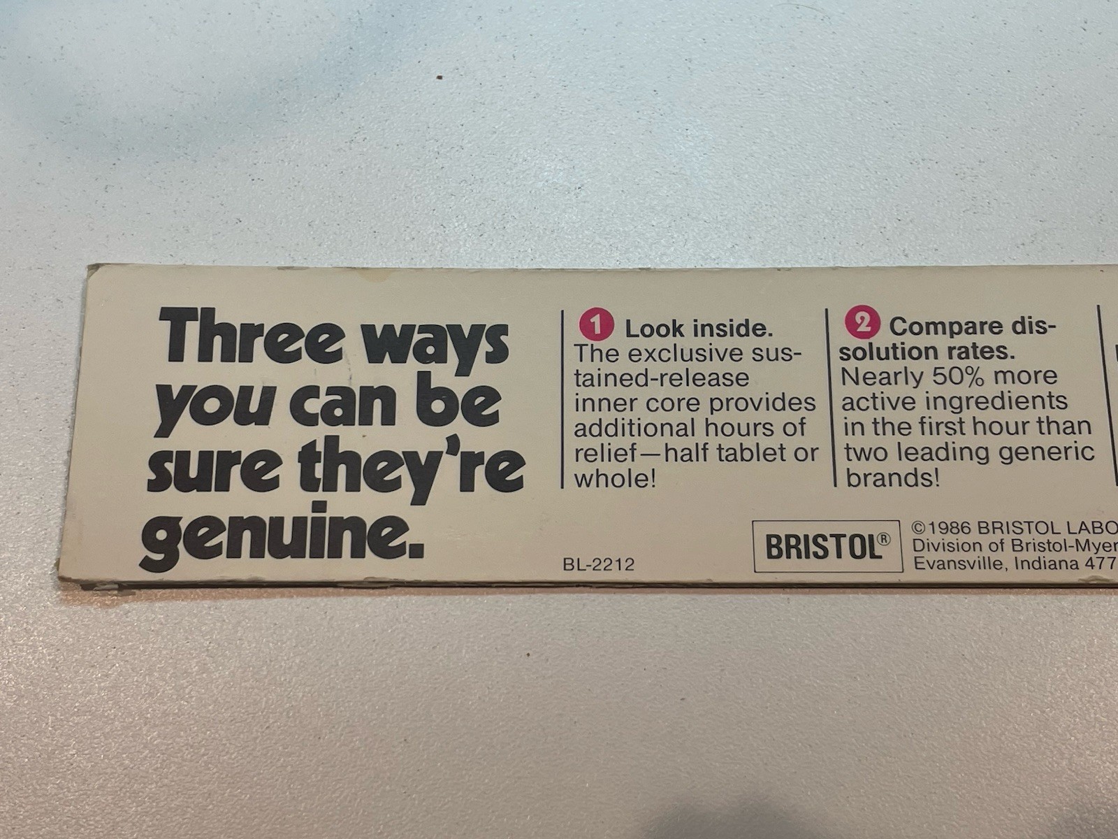 Vintage 1980s Naldecon Bristol Myers Drug Rep Pharmaceutical Lenticular Ruler