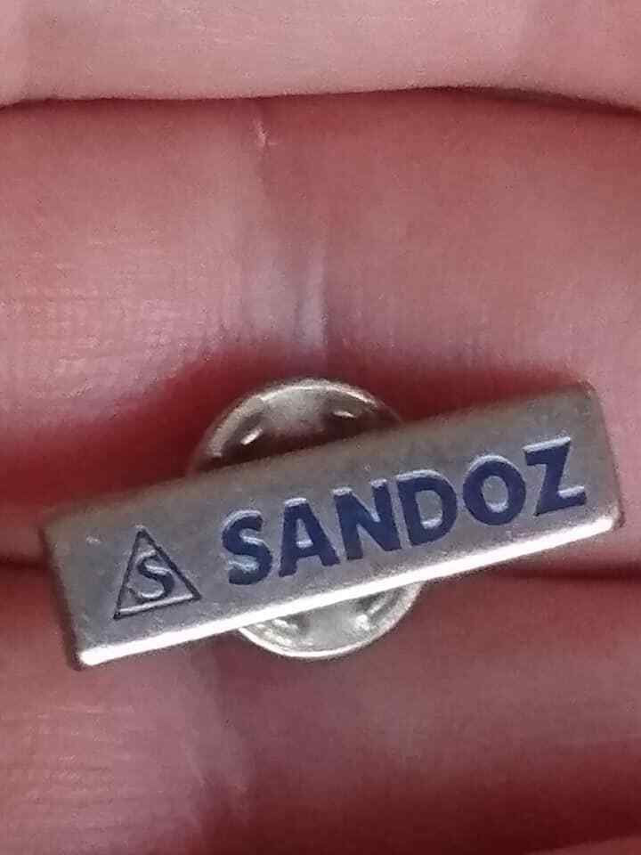 🔴SANDOZ Pharmaceuticals pin LSD Albert Hofmann Logo pin badge🔴