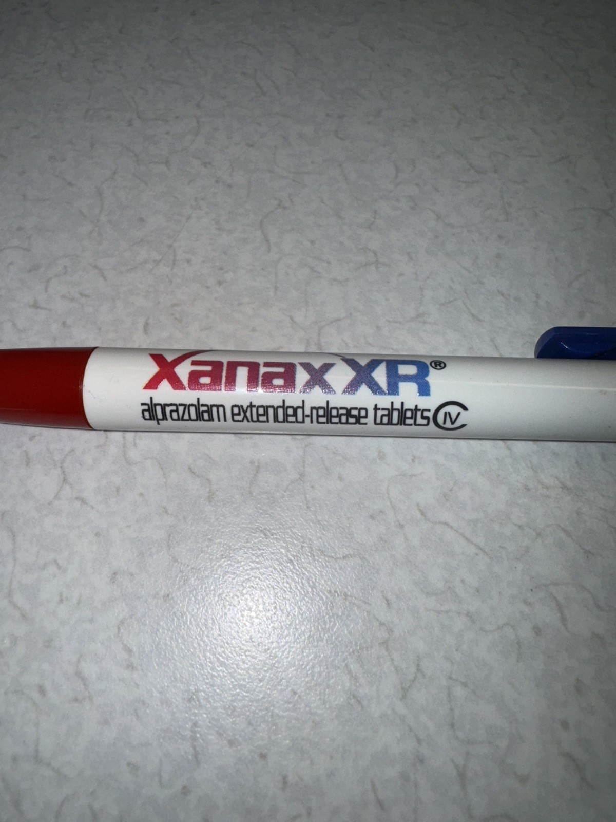 XANAX XR PEN: Red/White/Blue – Plastic -Pharmaceutical Promo NEW