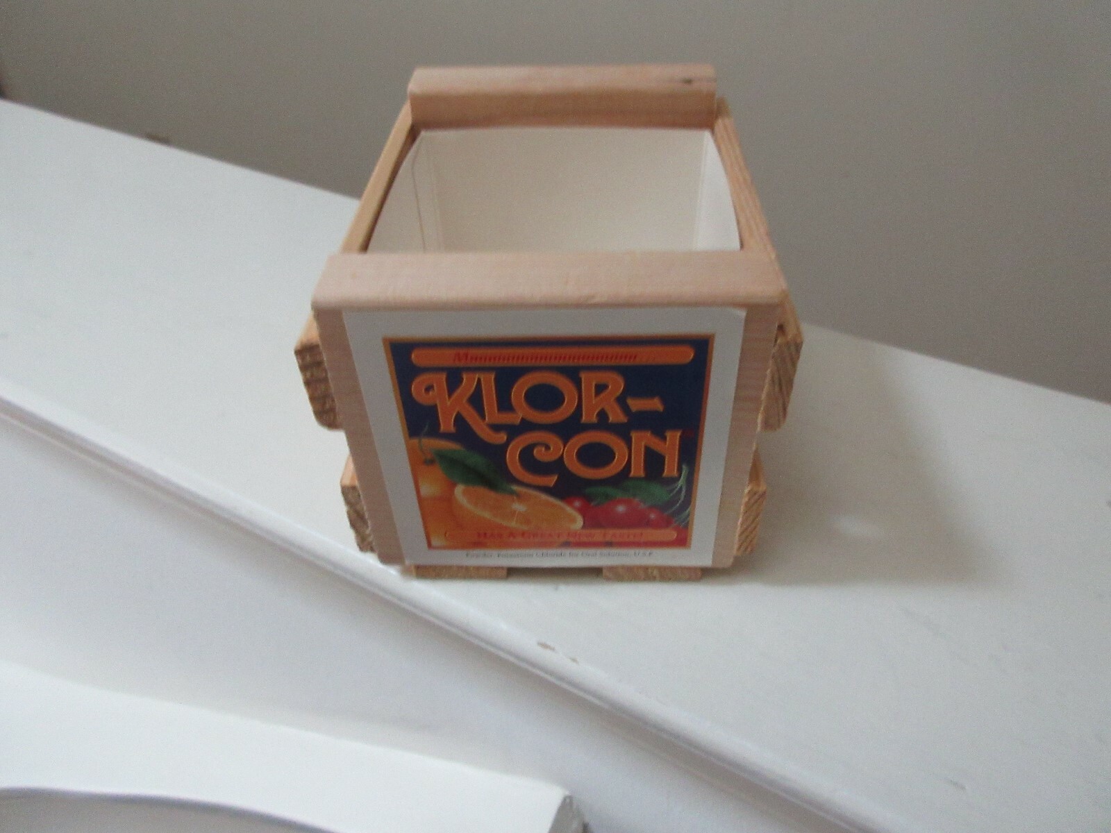 Rx, Pharmacy, Klor Con Mini Wood Display Box Plus 2Other Items Lot=4 items