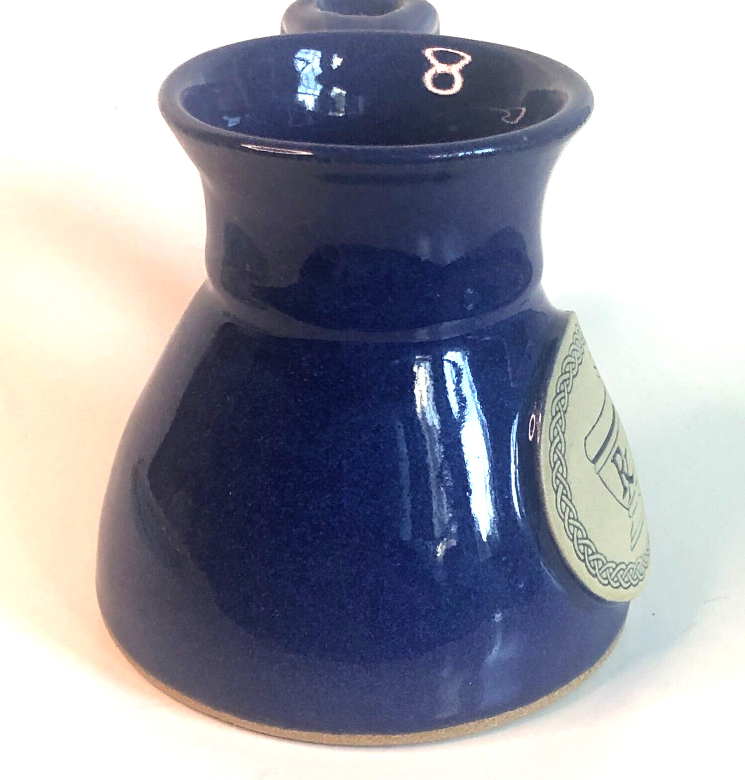 Clayton Stoneware RX Pharmacy Pharmacist Coffee Mug Pottery Cobalt Blue No Spill