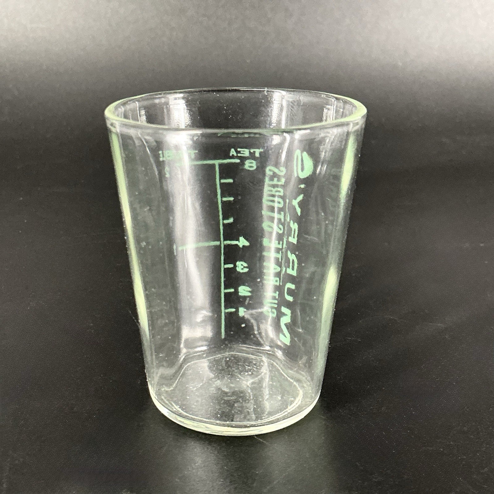 Advertising Medicine Dosing Cup Glass Murray’s Cut Rate Stores