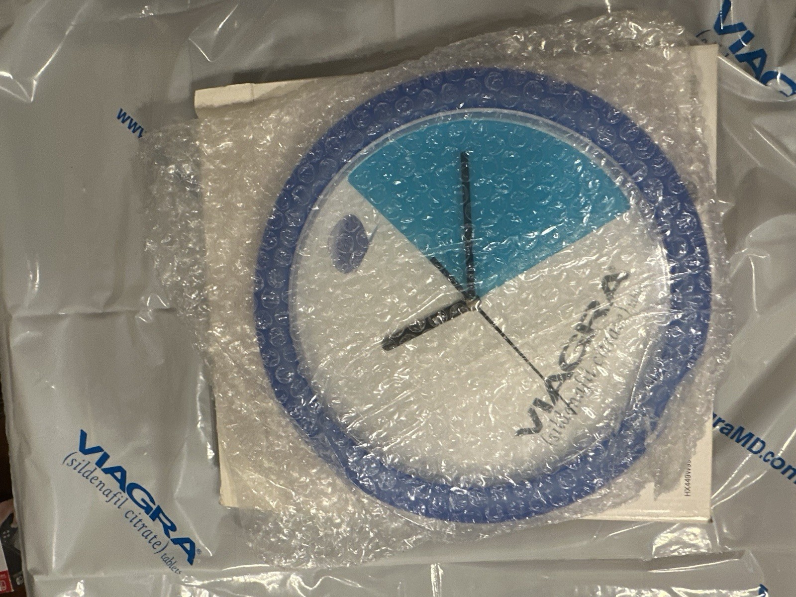 Rare Viagra Blue Pill Wall Clock Promotional Pharmaceutical Pfizer