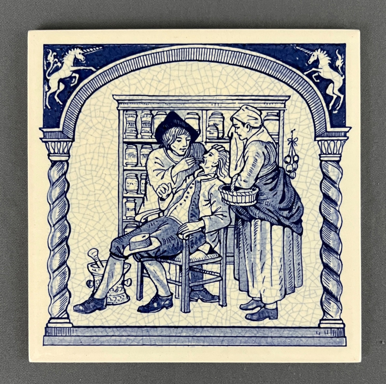 Burroughs Wellcome Pharmacy Education Program Holland Delft Pill Tiles 1986 1987