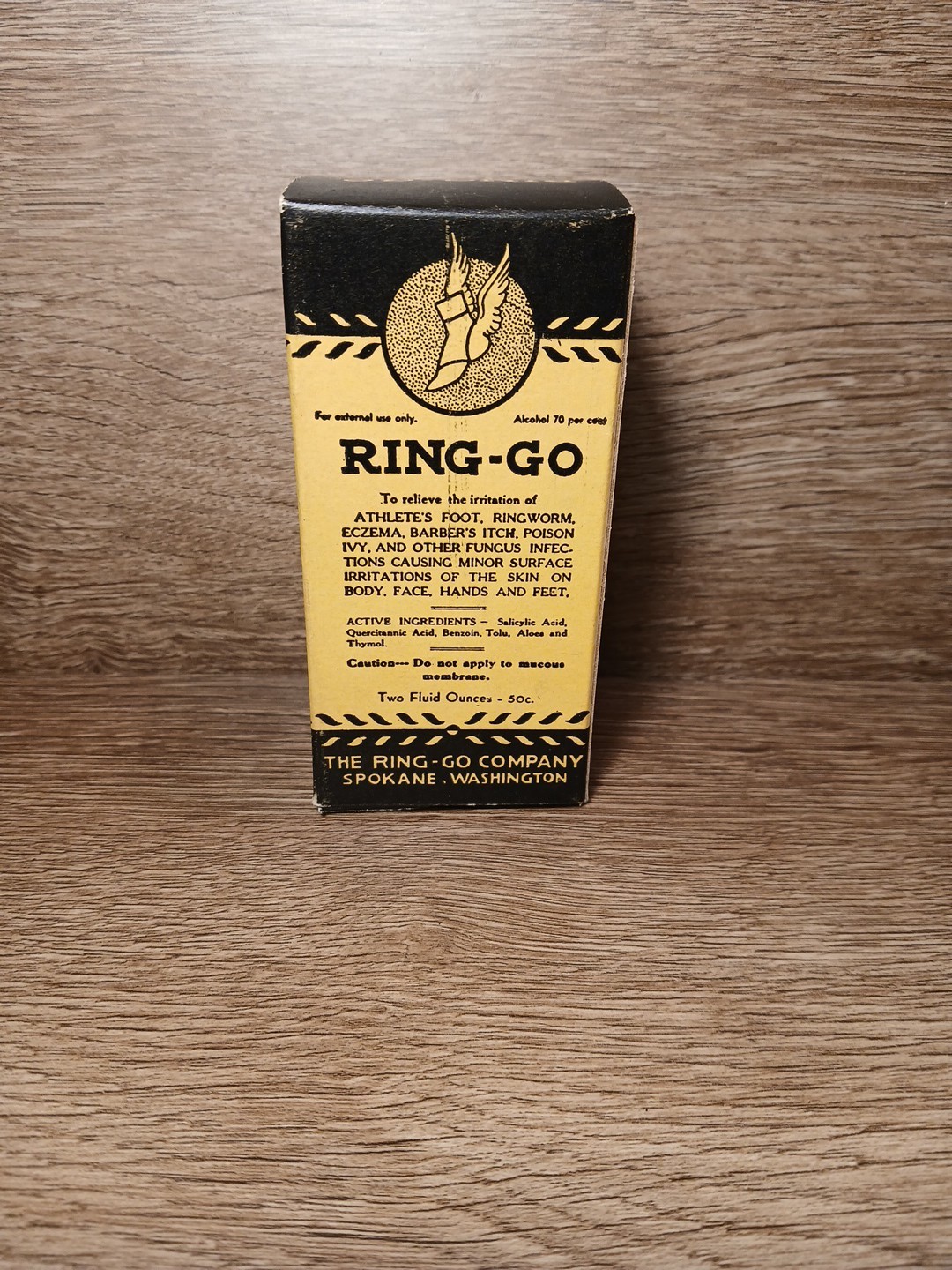 Athletes Foot Ring-Go Foot Cream Empty Box